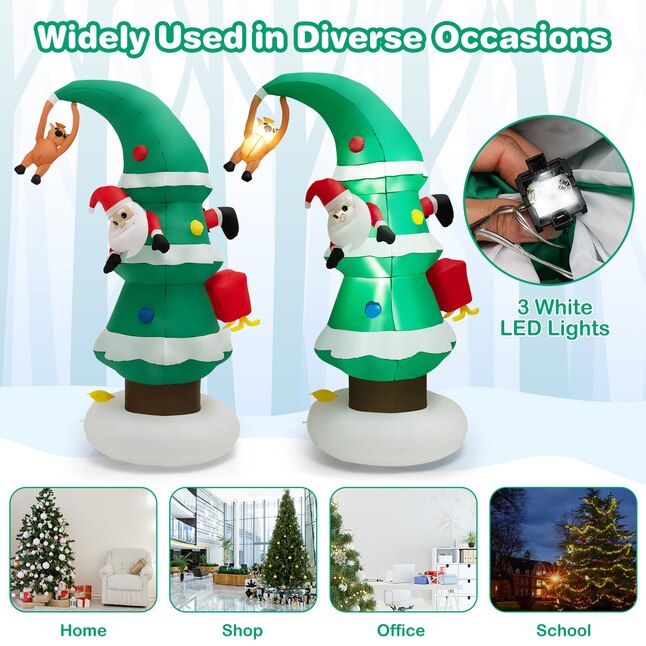 WELLFOR 8-ft Lighted Christmas Tree(s) Christmas Inflatable in the ...