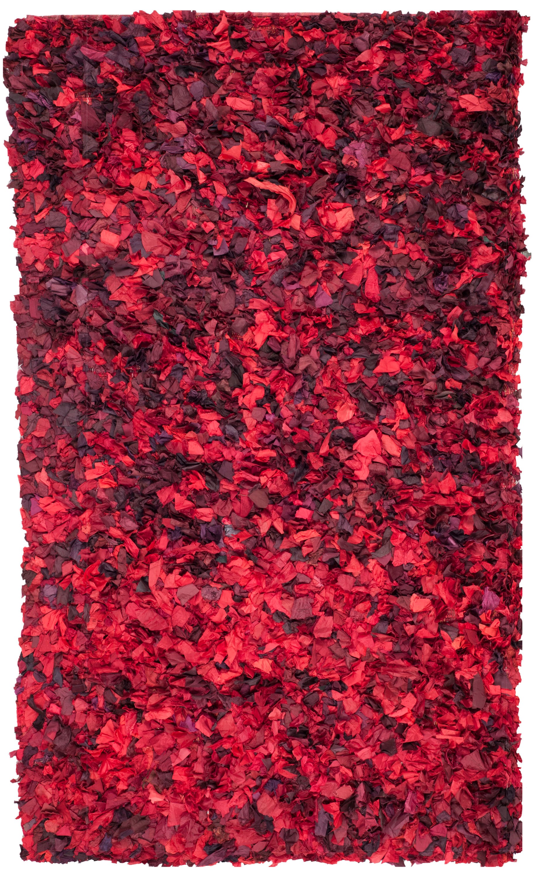 Safavieh SG951E-5 Rio Shag 5 x 8 (ft) Polyester Red/Multi Rectangular Indoor Abstract Bohemian/Eclectic Area rug