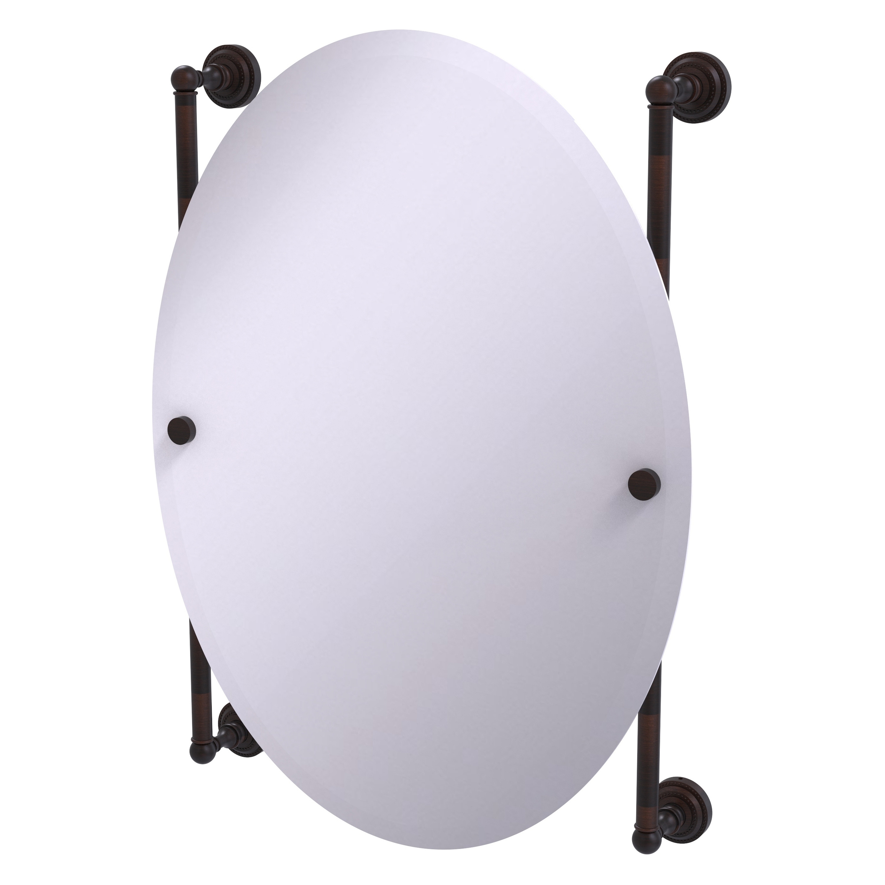 Allied Brass DT-27-91-VB Dottingham 21-Inches x 29-Inches Beveled Frameless Oval Bathroom Vanity Mirror ( Venetian Bronze )
