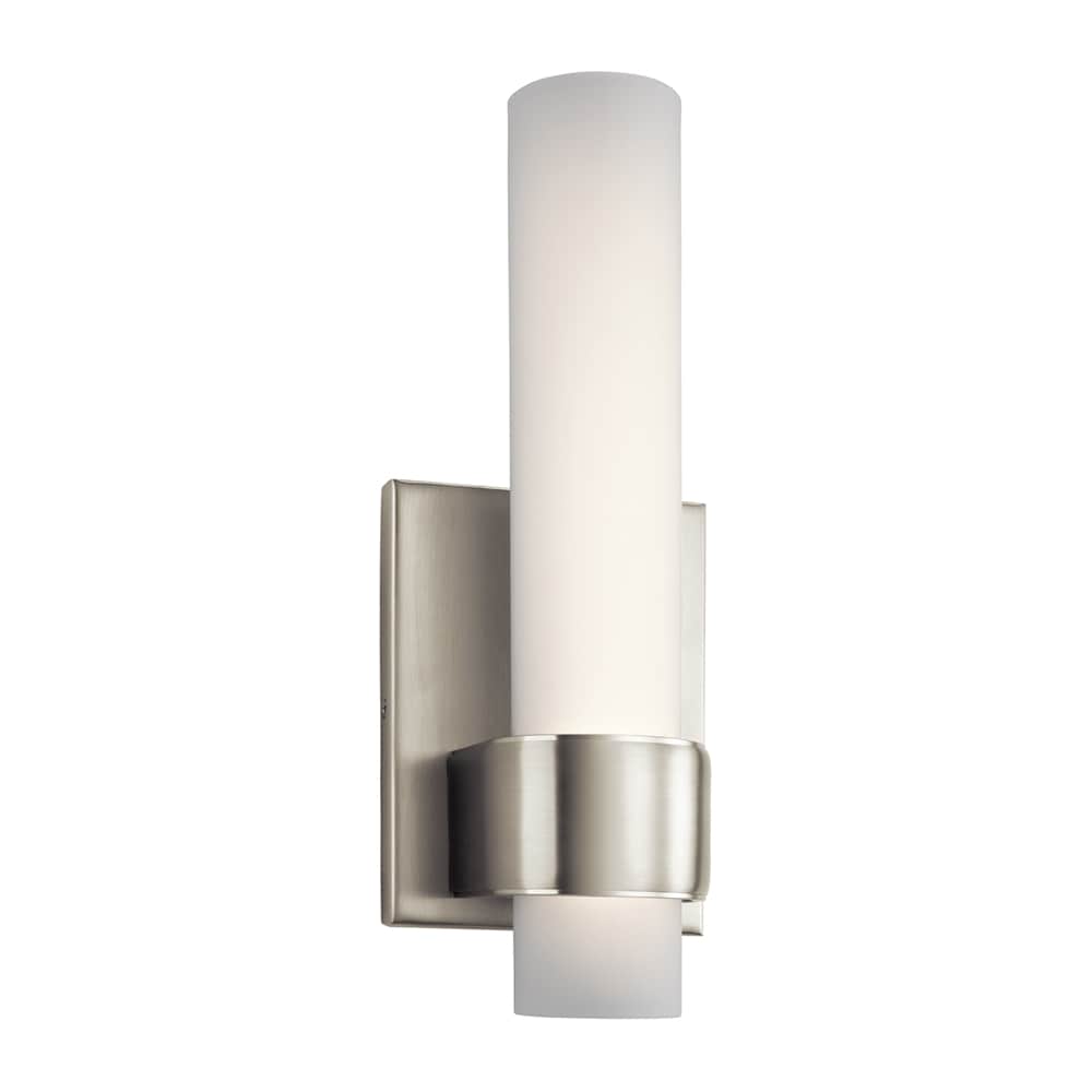 elan 83746 Izza 4.75-in W 1 -Light Brushed Nickel Integrated LED Wall Sconce