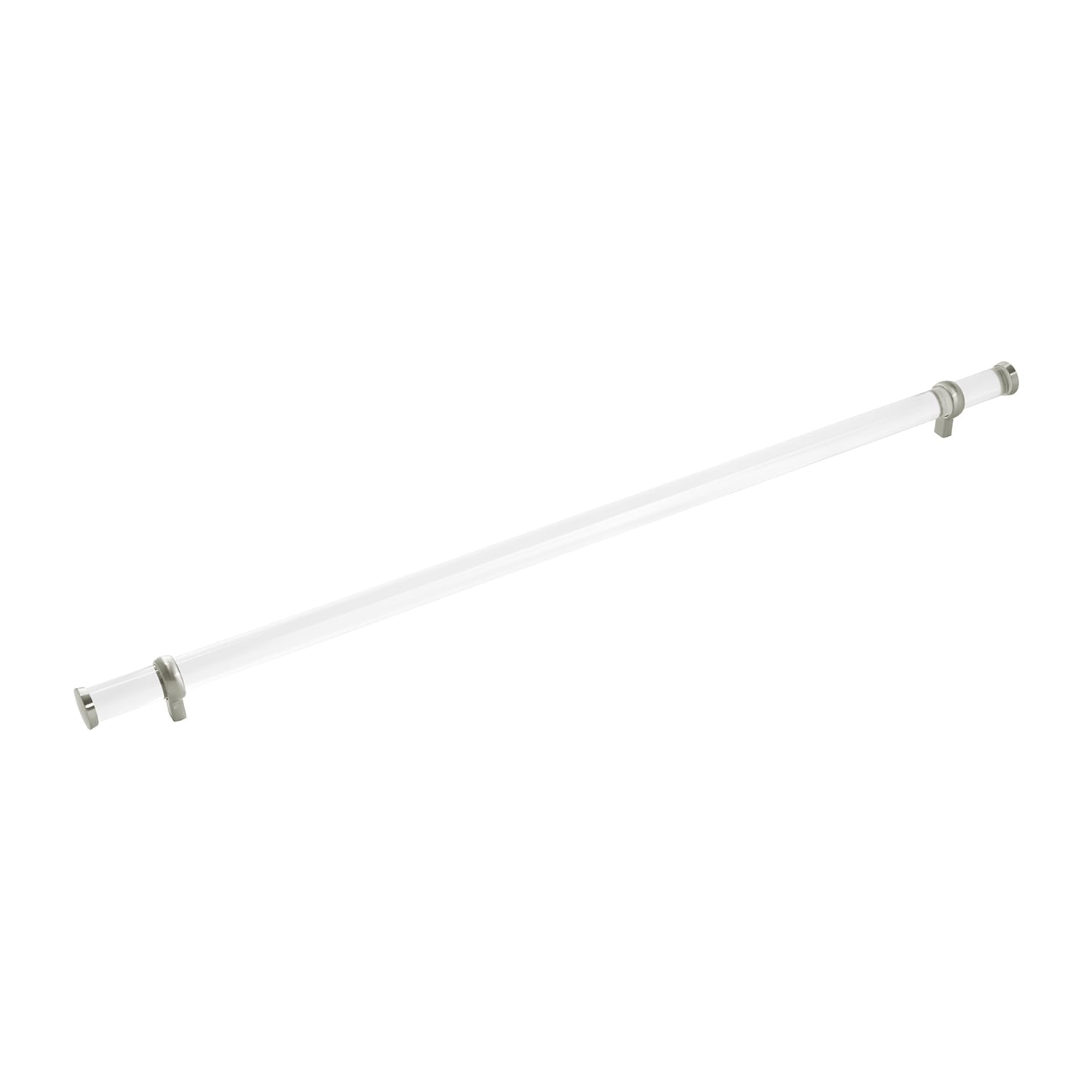 Belwith Keeler B077011-CASN Bijou Paramount 27-1/8-in , 689mm Center to Center Crysacrylic with Satin Nickel Rectangular Handle Drawer Pull