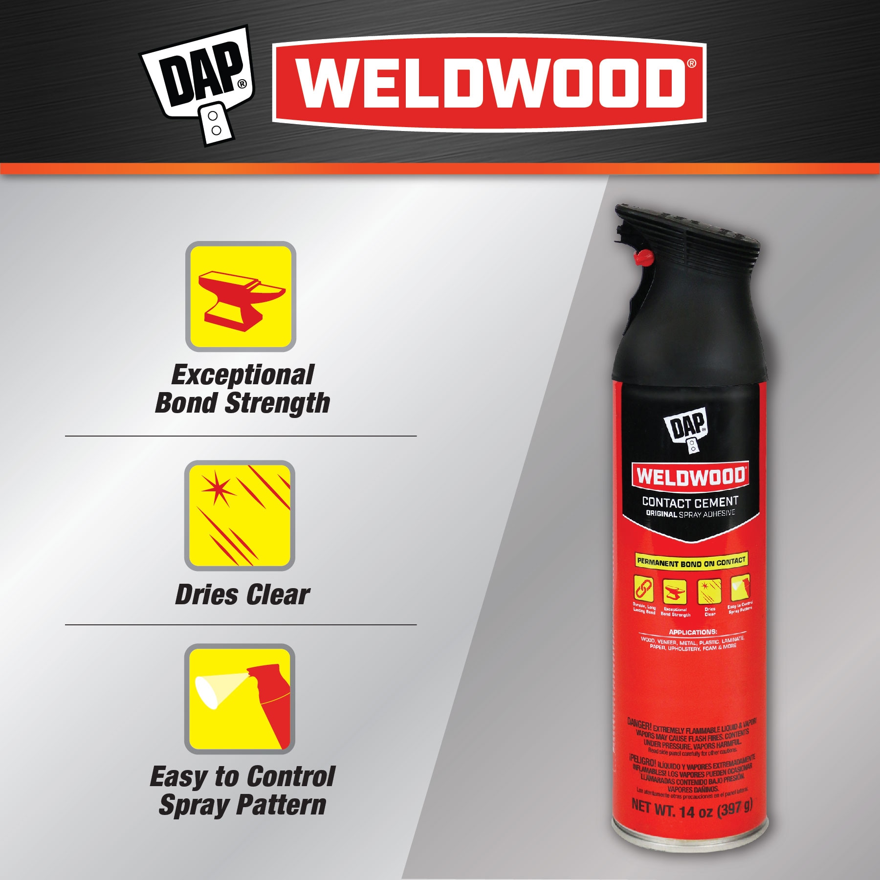 DAP® Weldwood® Contact Cement Original Spray Adhesive - Adhesive