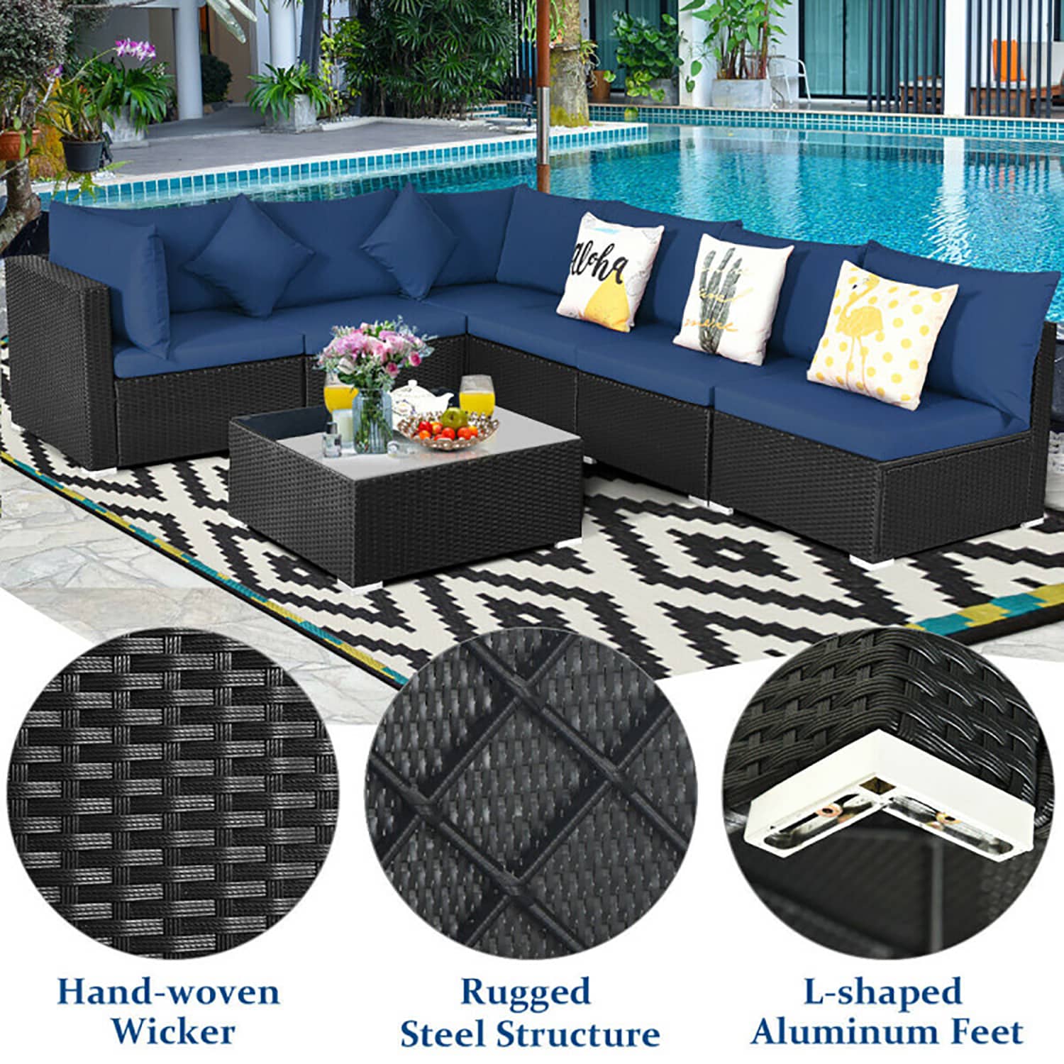 GZMR EELF-32933-LC Patio-Conversation-Sets - View #9