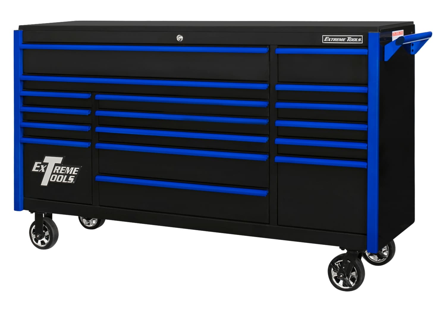 Extreme Tools 24 Blue Side Cabinet with Black Handles