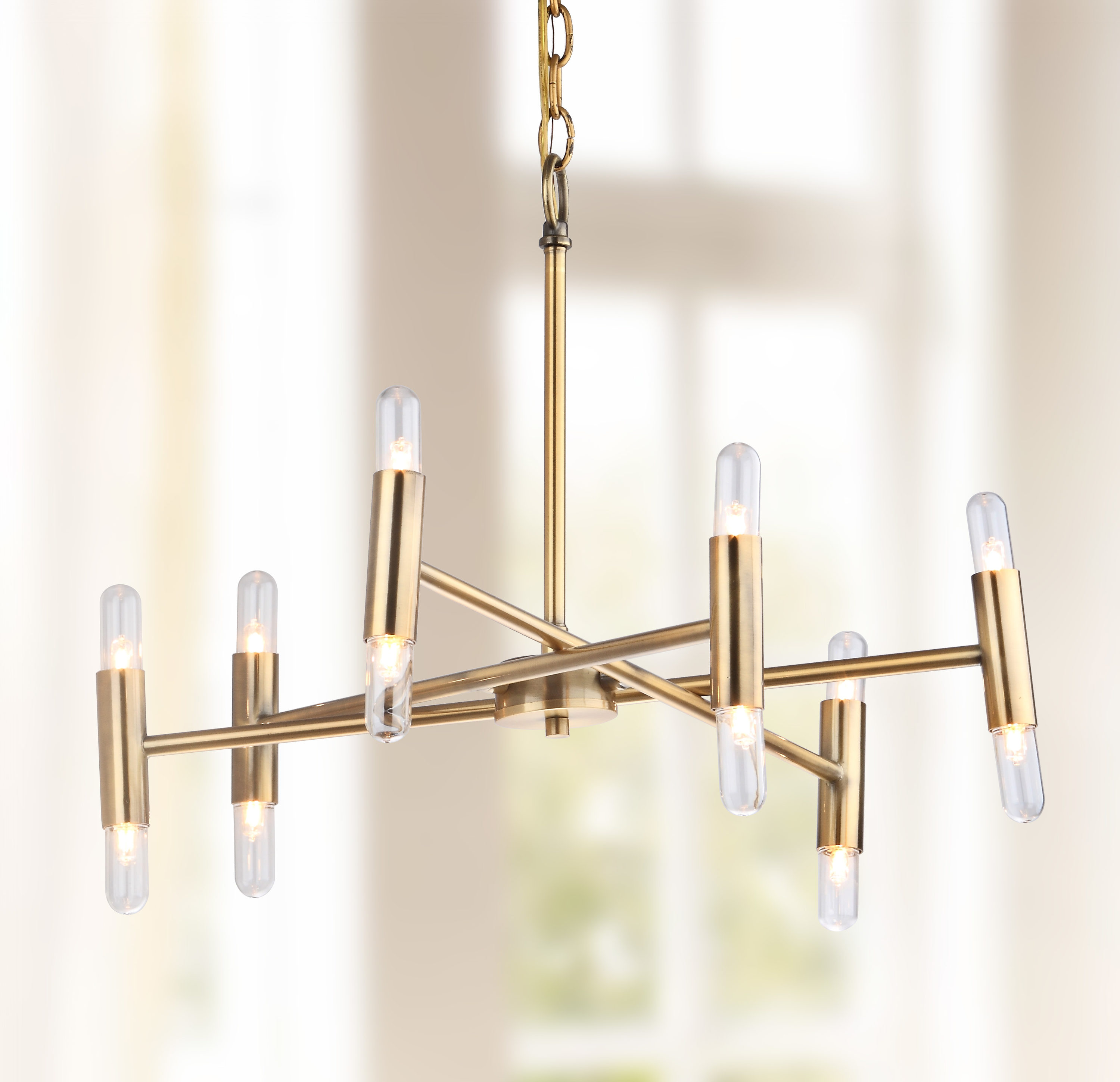 Gale 22" Gold Metal Contemporary Chandelier