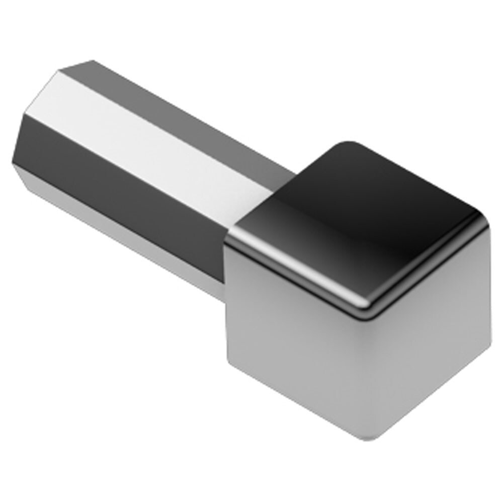 Schluter Systems EV/Q150E Quadec 0.563-in W x 1-in L Stainless steel Steel Inside/Outside corner Tile Edge Trim