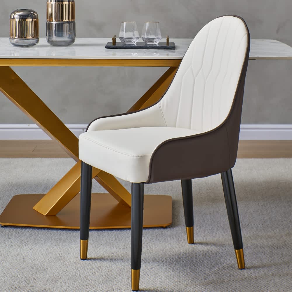 Coolbibila MILLIE-DINING-BROWN Dining-Chairs - View #4