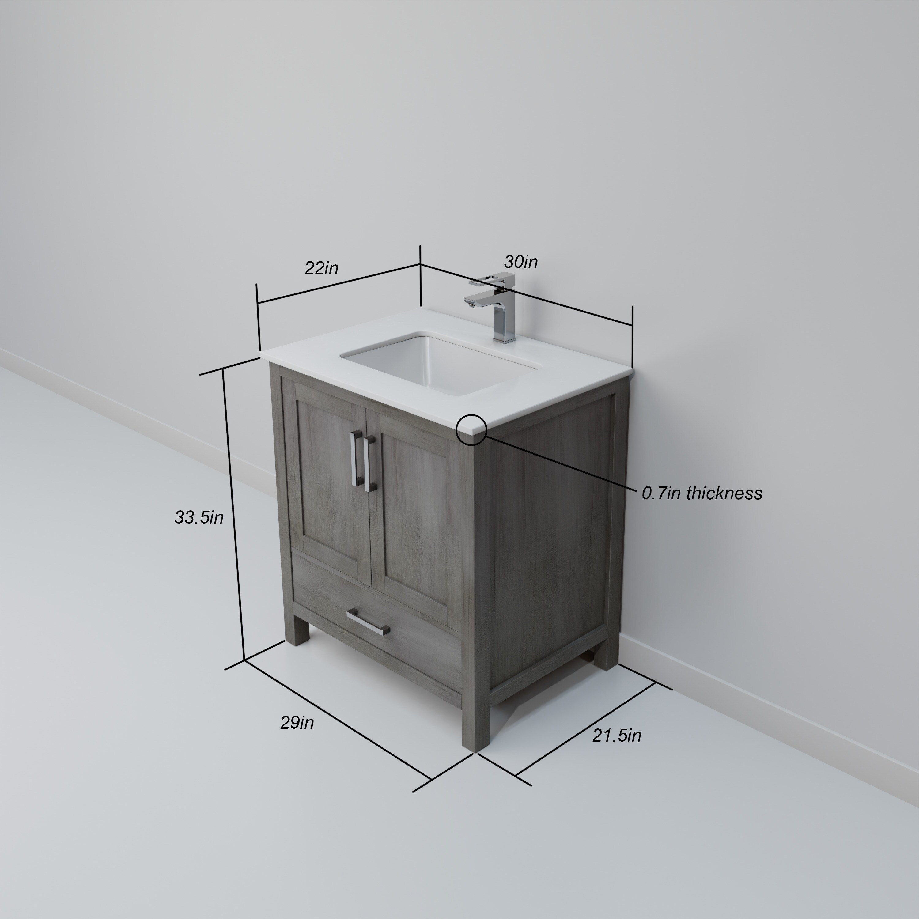 Lexora LVJ30SD201 Bath-Vanity-Combo - View #8