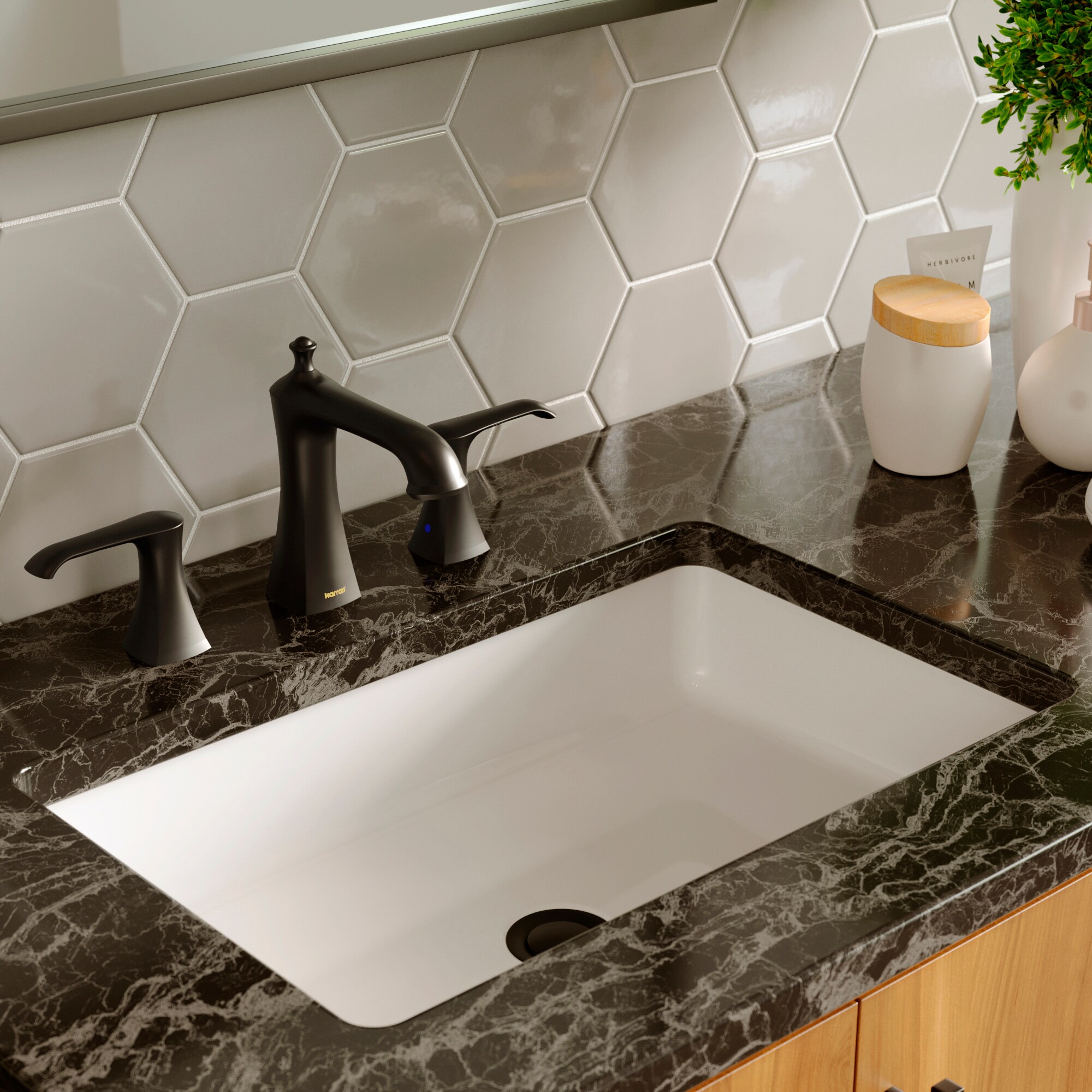 Woodburn Matte Black 2-Handle Widespread Bathroom Faucet