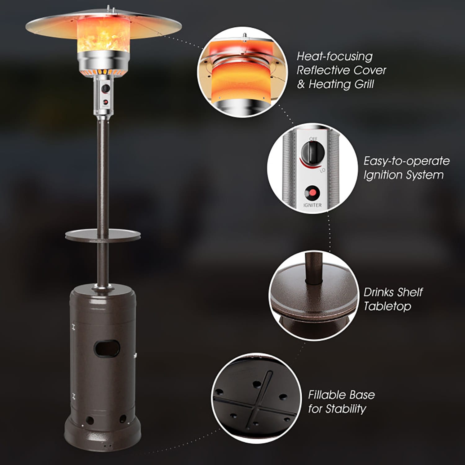 GZMR GZ-A01HW8CP Outdoor-Gas-Patio-Heaters - View #2