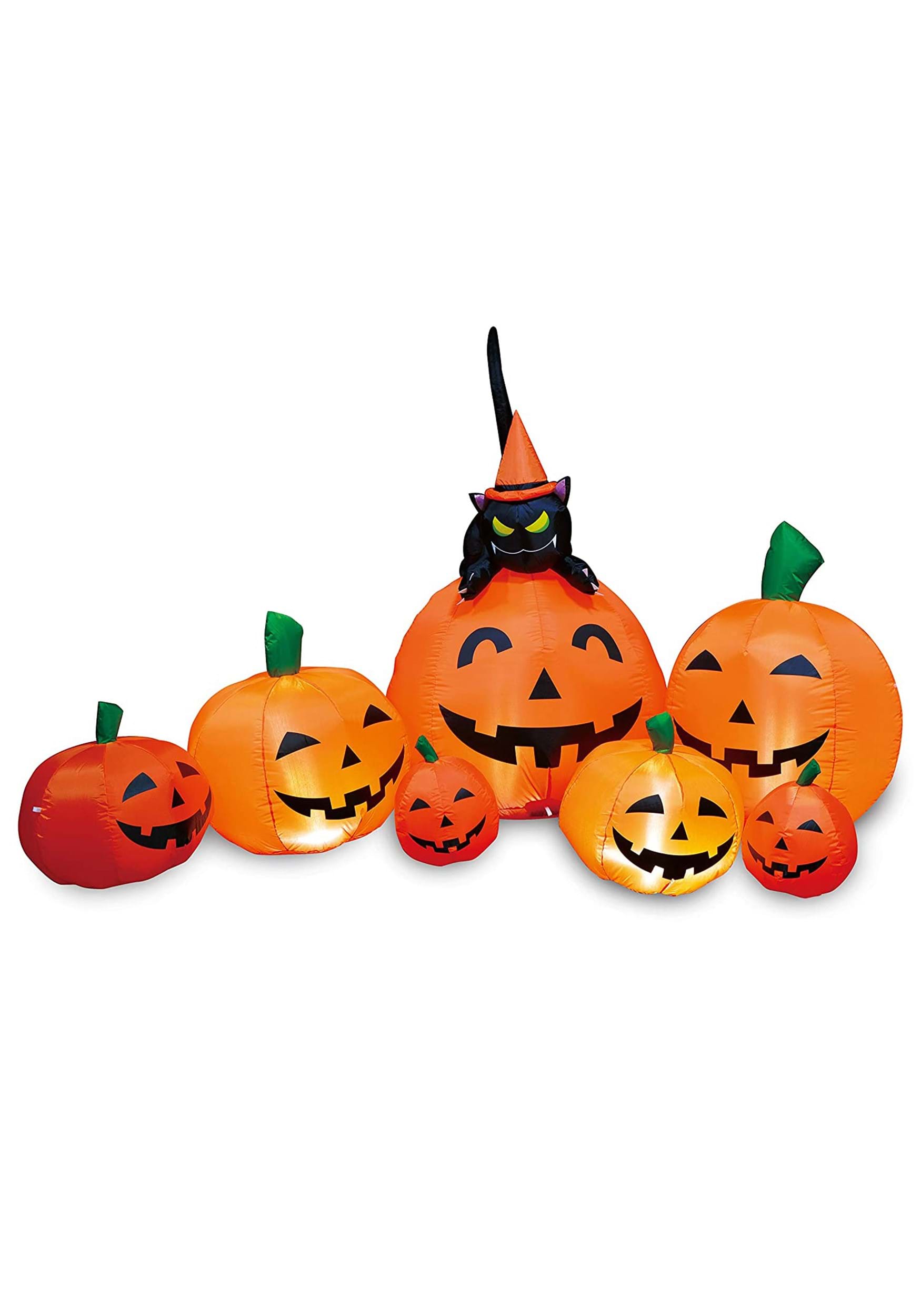 Joyin  7FT Inflatable Pumpkin Patch with Cat Halloween Decoration Halloween Inflatables Standard