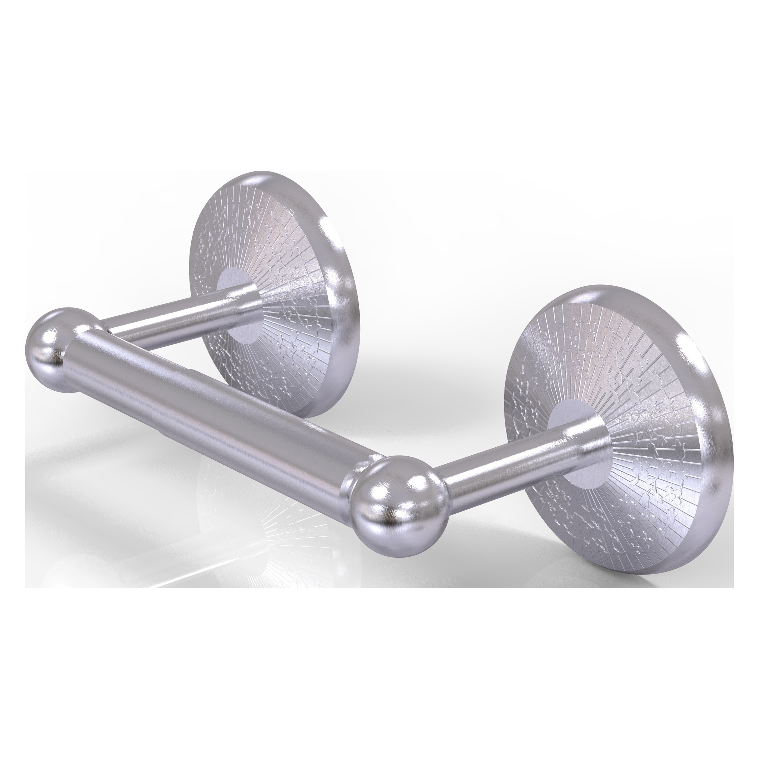 Allied Brass PMC-24-SCH Prestige Monte Carlo Satin Chrome Wall mount Double post Toilet Paper Holder 1 -Rolls