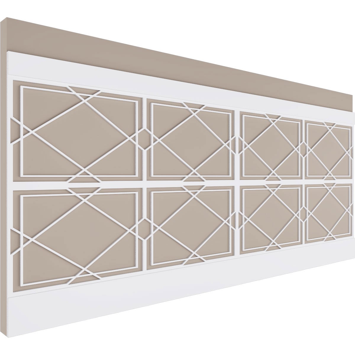Ekena Millwork WPK40X94KWA 40-in x 94-1/2-in Smooth Paintable/Stainable White PVC Wainscoting Wall Panel ( 26.24-sq ft )