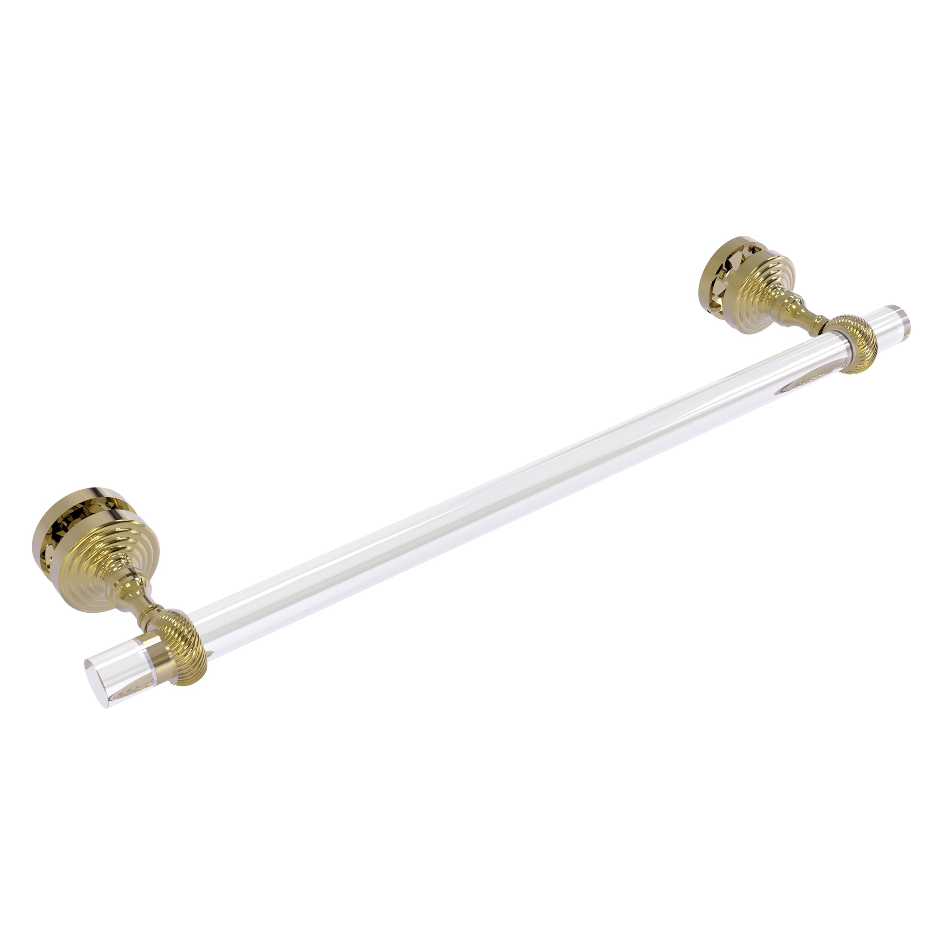 Allied Brass PG-41T-SM-18-UNL Pacific Grove 18-in Unlacquered Brass Wall mount Single Towel Bar