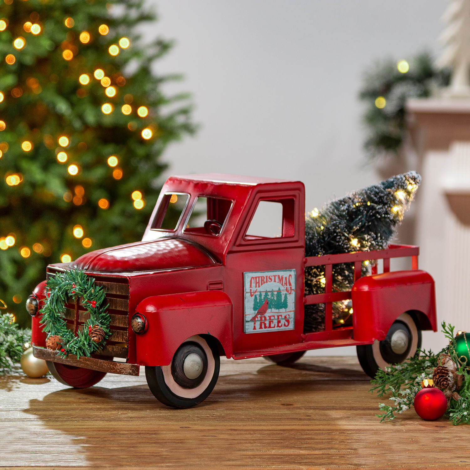 Gerson International 9.5-in Lighted Figurine Truck Battery-operated ...