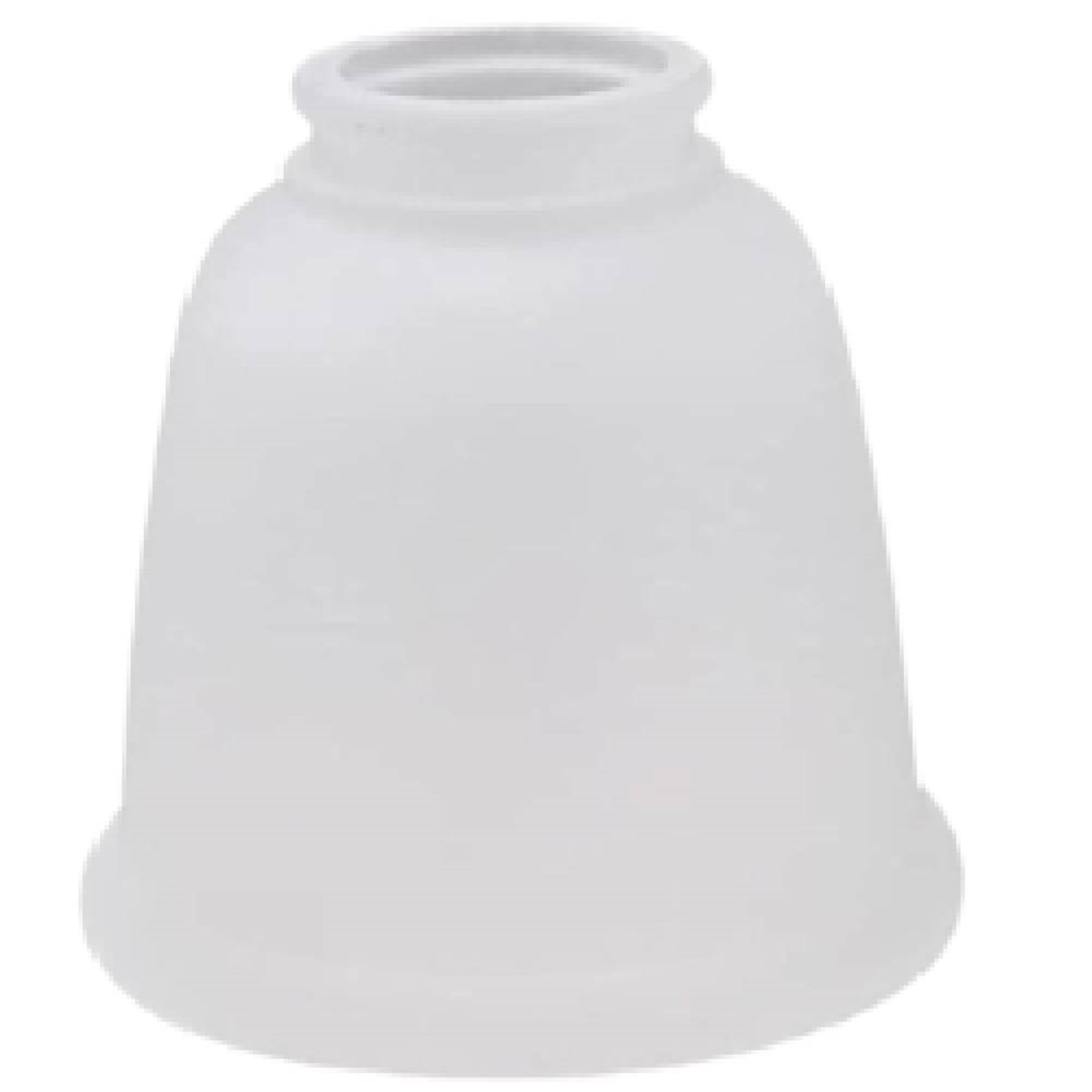 White Frosted Glass Bell Shaped Replacement Shades, 4-Pack