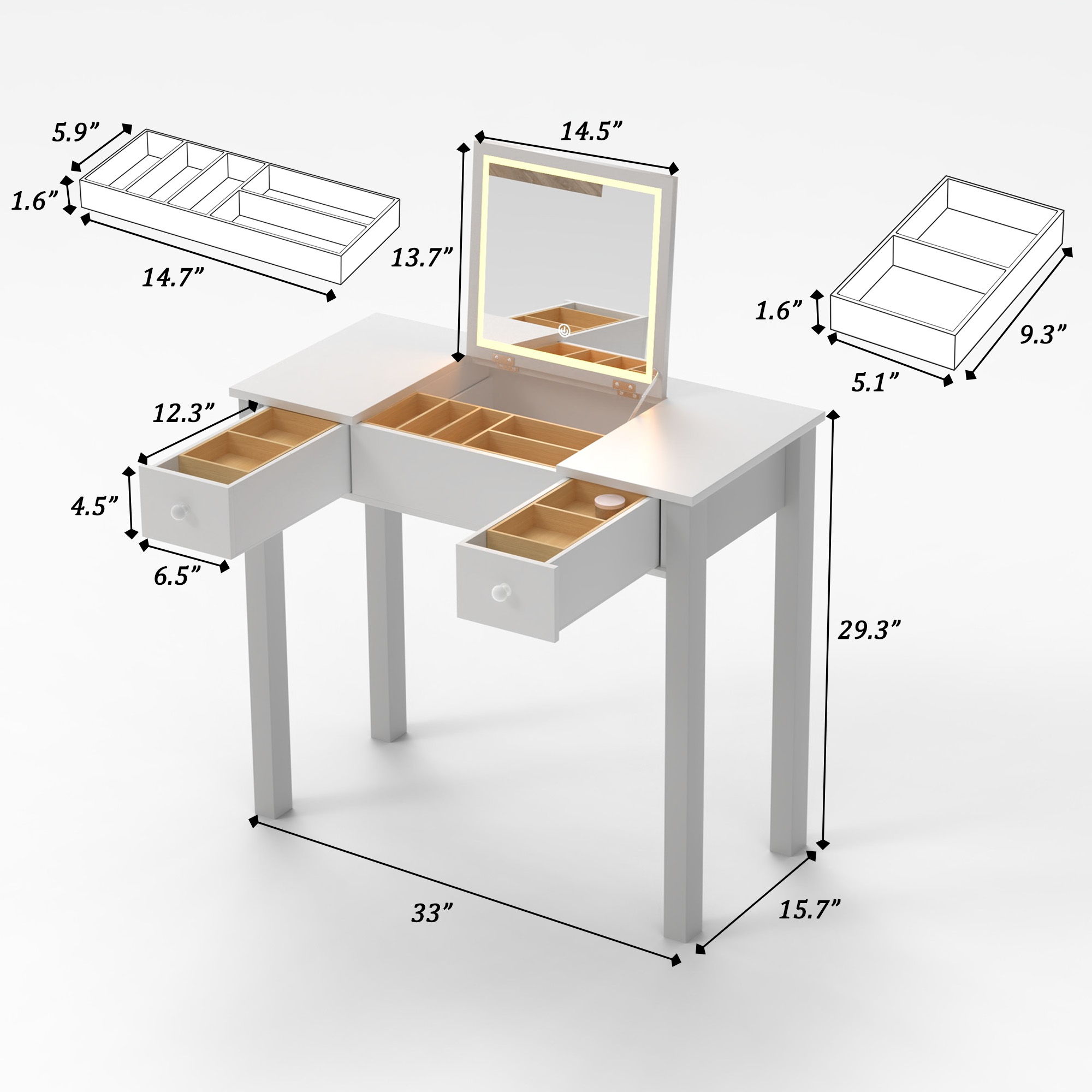 CESICIA Q121 Bedroom-Vanities - View #3
