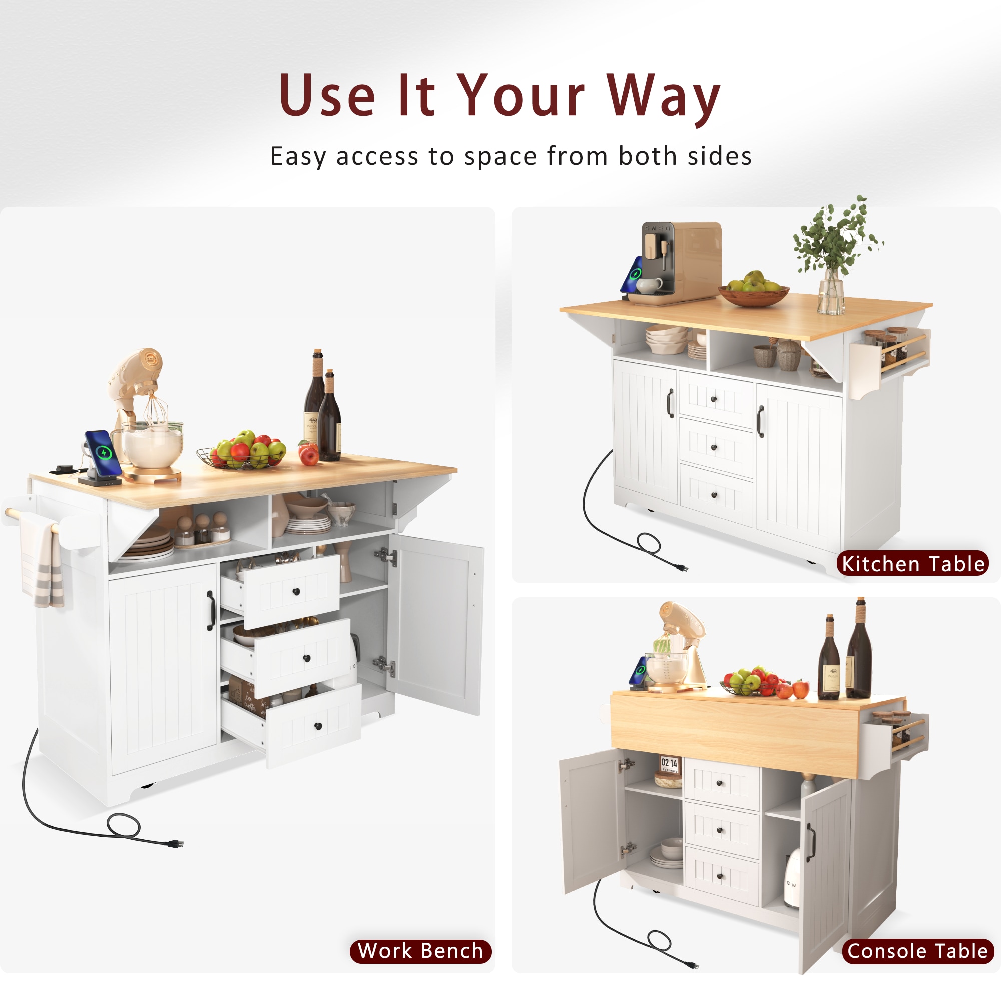 Kahomvis KK-QPO2-18W Kitchen-Furniture - View #4