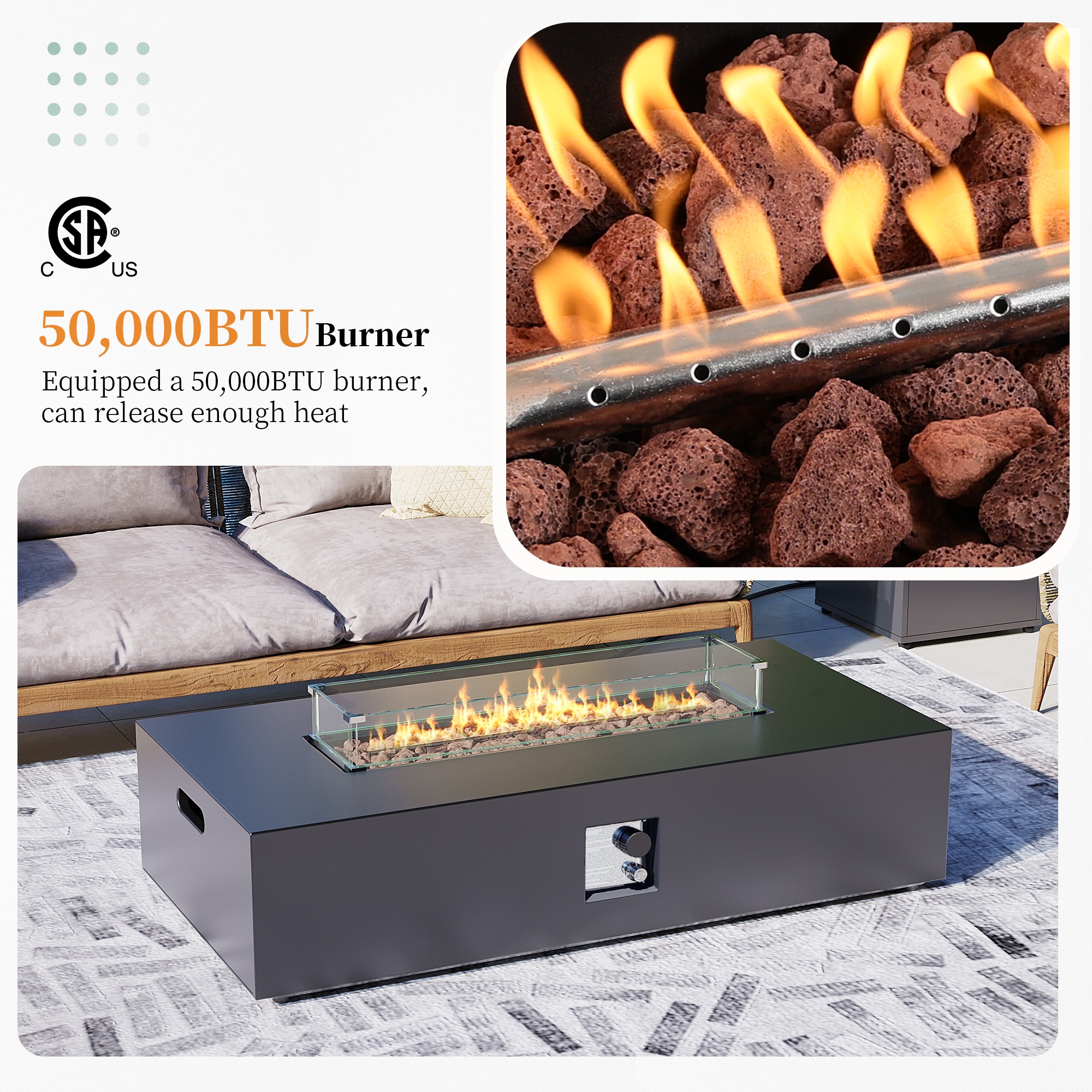 Patio Watcher 56TP-GREY-DK-BLZWST Outdoor-Gas-Firepits - View #6
