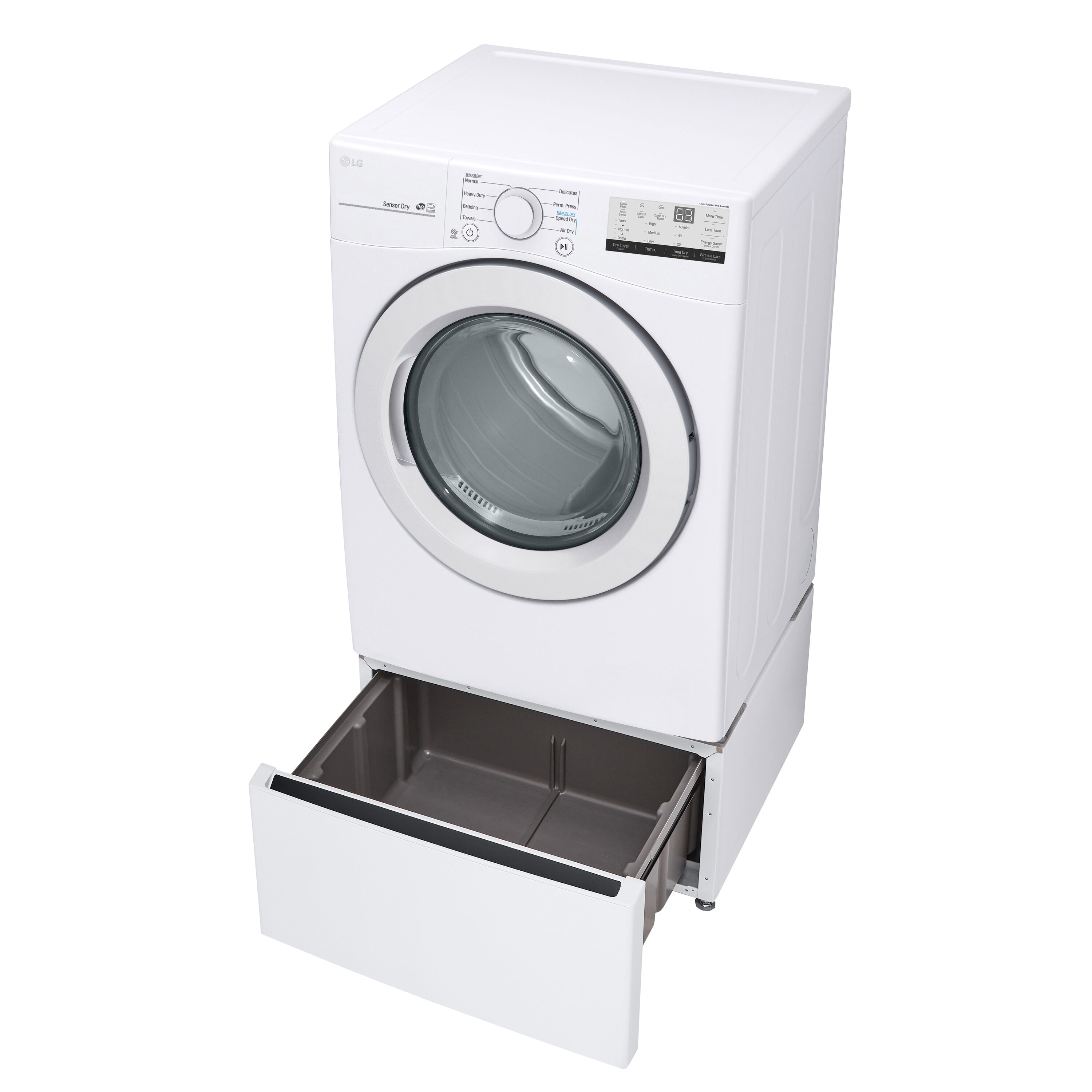 LG DLGX3901W: 7.4 cu.ft. Smart wi-fi Enabled Gas Dryer with TurboSteam™