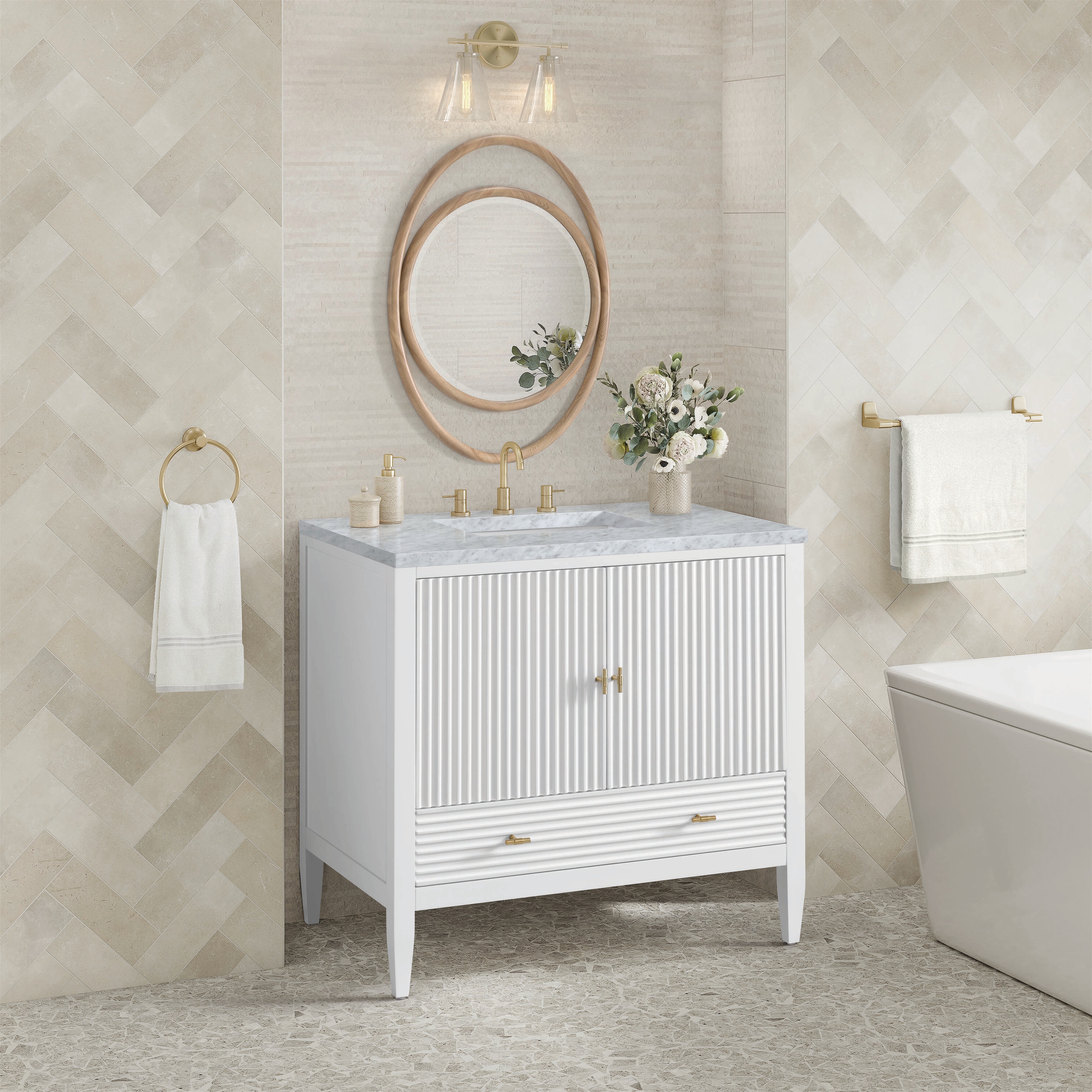 James Martin Vanities 485-V36-BW-3CAR Bath-Vanity-Combo - View #4