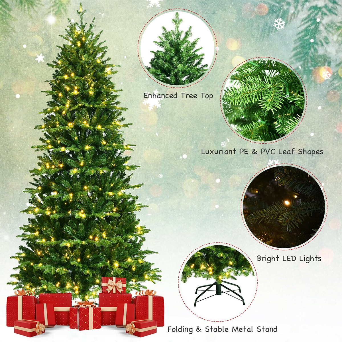 WELLFOR CM-HJY-23494US Artificial-Christmas-Trees - View #4
