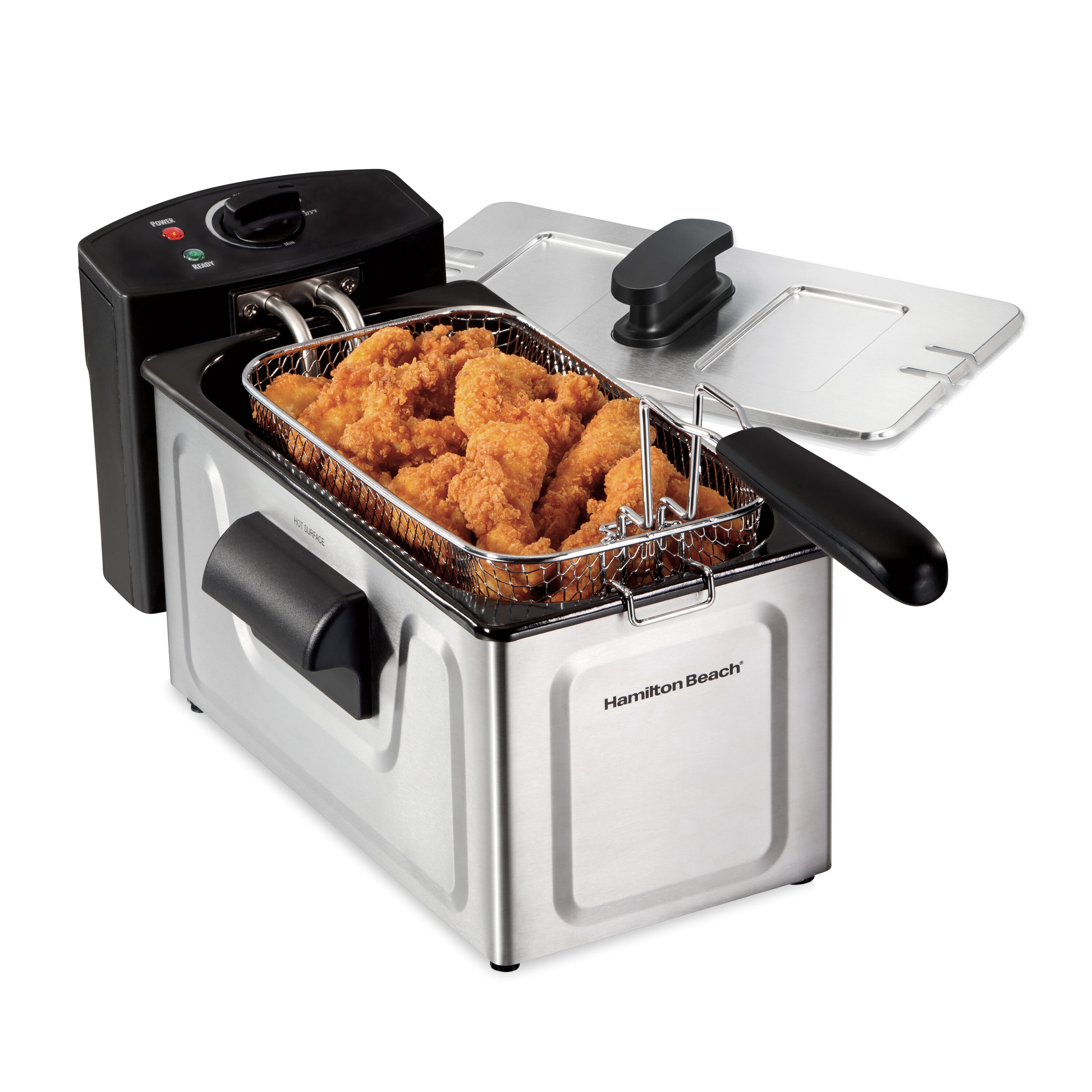 Best Buy: Hamilton Beach Professional 12 Cup Deep Fryer with 3 Baskets  Silver/Black 35034