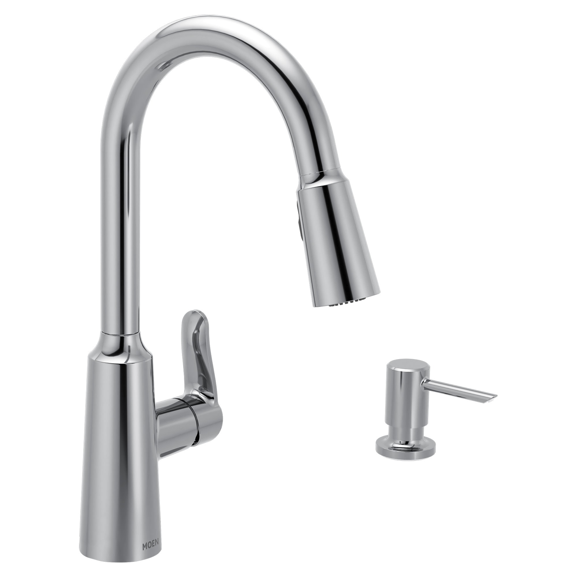 Moen Edwyn Chrome Single Handle Pull-down Kitchen Faucet with Sprayer ...