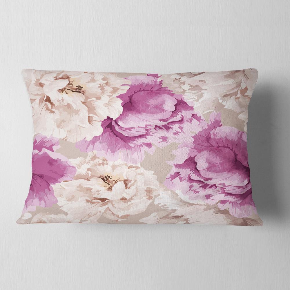 Designart CU7409-12-20 12-in x 20-in Purple Indoor Decorative Pillow