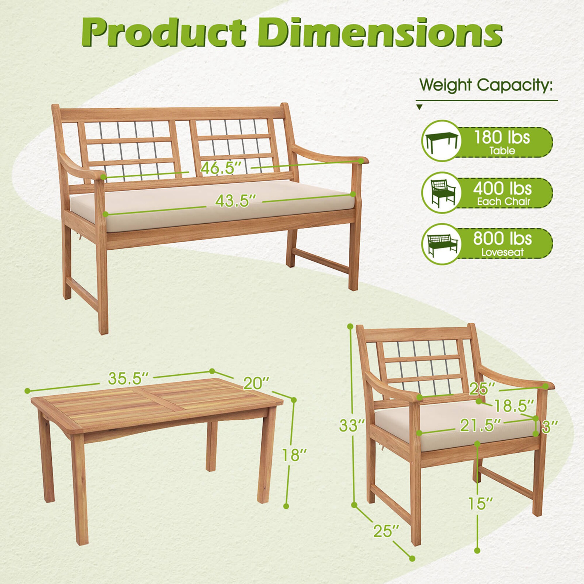 Costway HCST03759 Patio-Conversation-Sets - View #2