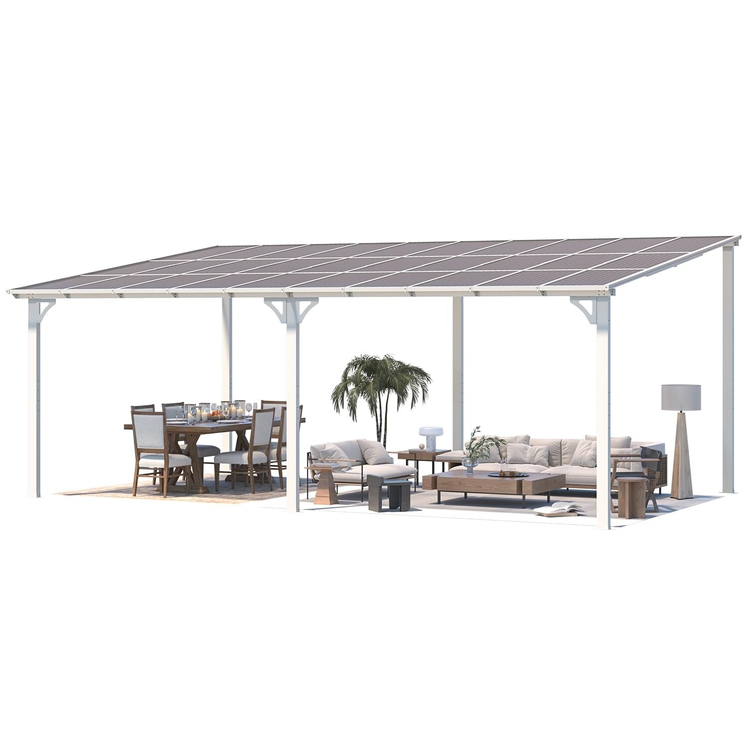 AECOJOY 16403WH-LS01 Wood-Resin-Gazebos - View #9