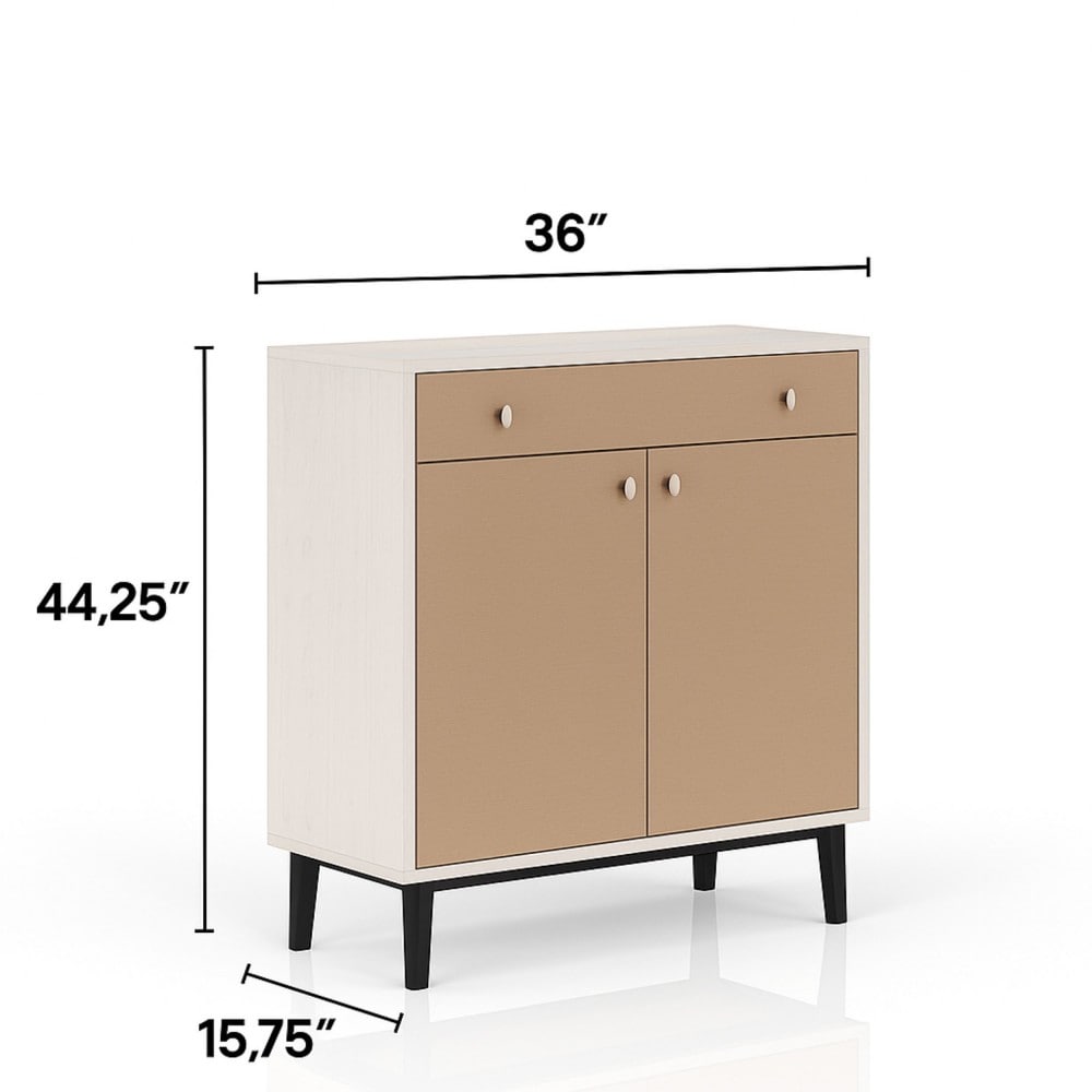 GlasFlength  Vanilla Bar Cabinet with Soft Close European Hinges 3 Way Adjustable Concealed Frameless Design