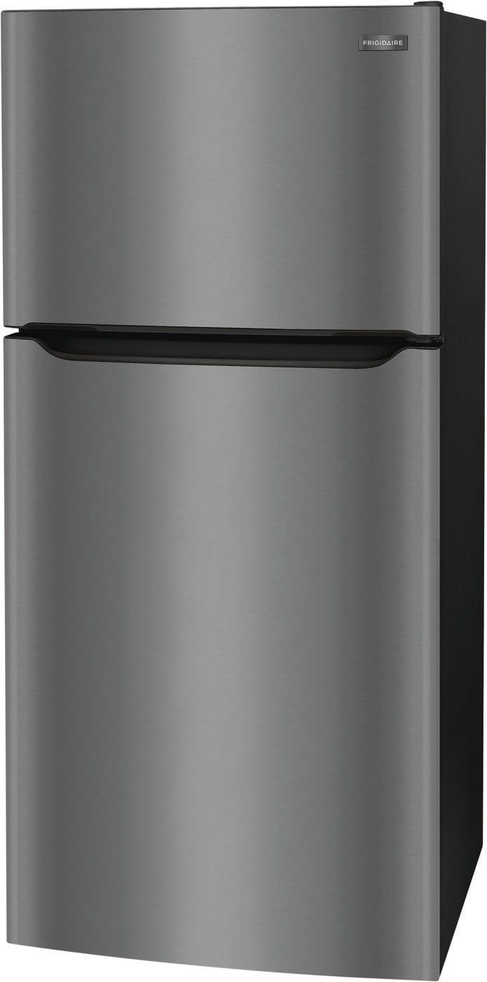 Frigidaire Garage-Ready 20-cu ft Top-Freezer Refrigerator (Black Stainless  Steel) in the Top-Freezer Refrigerators department at