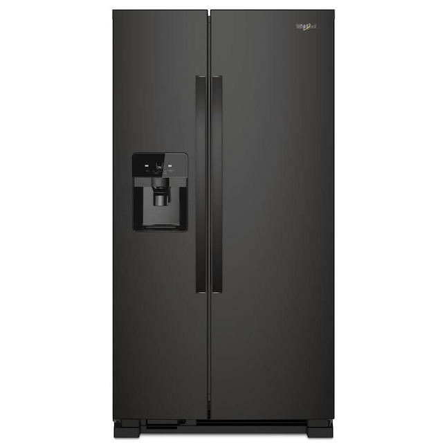 Whirlpool 24.5-cu ft Side-by-Side Refrigerator with Ice Maker (Black)