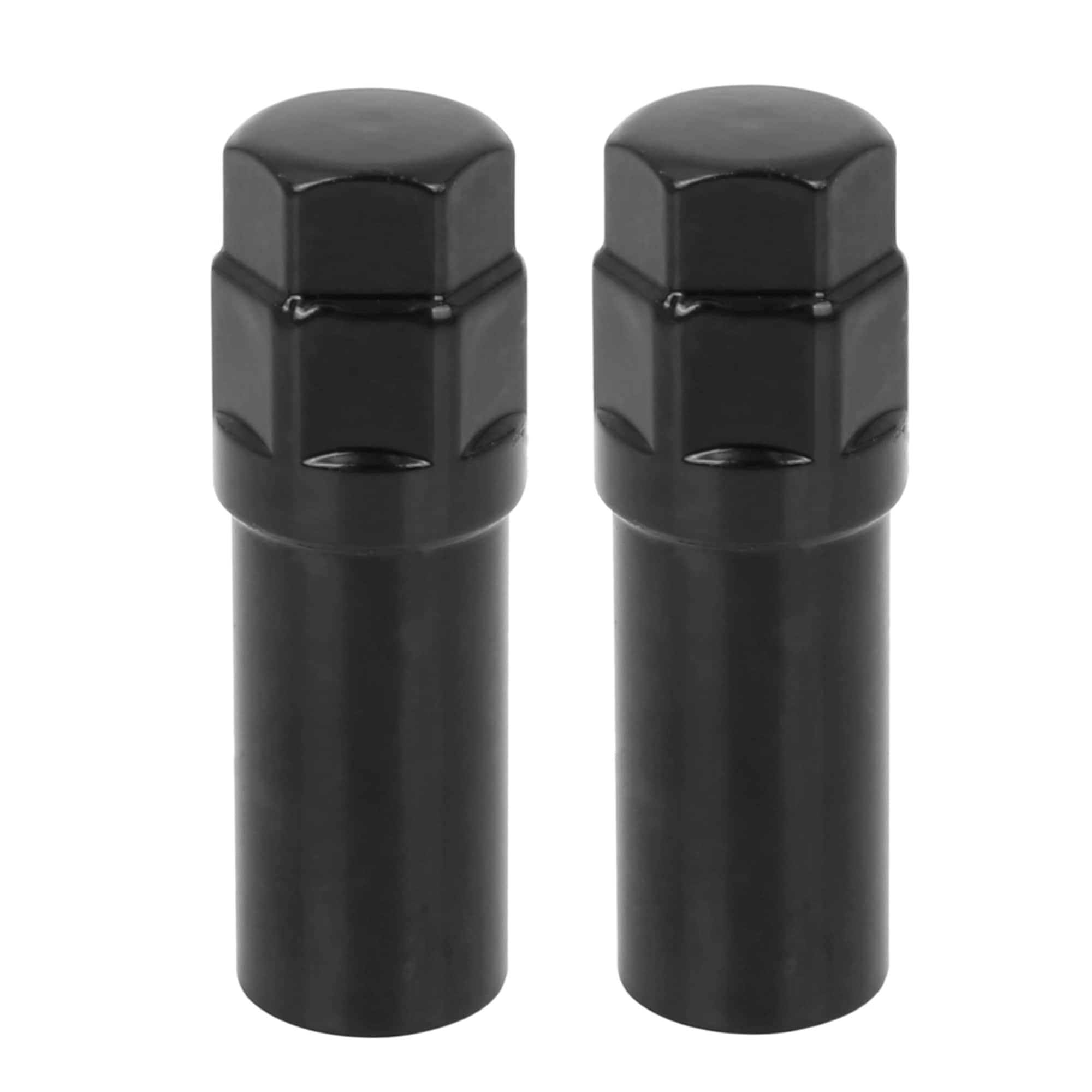 Unique Bargains 2pcs Chrome 7 Spline Black Wheel Lug Nut Drive Tuner Key Tool Lock 16.5mm #S26020600UX6461