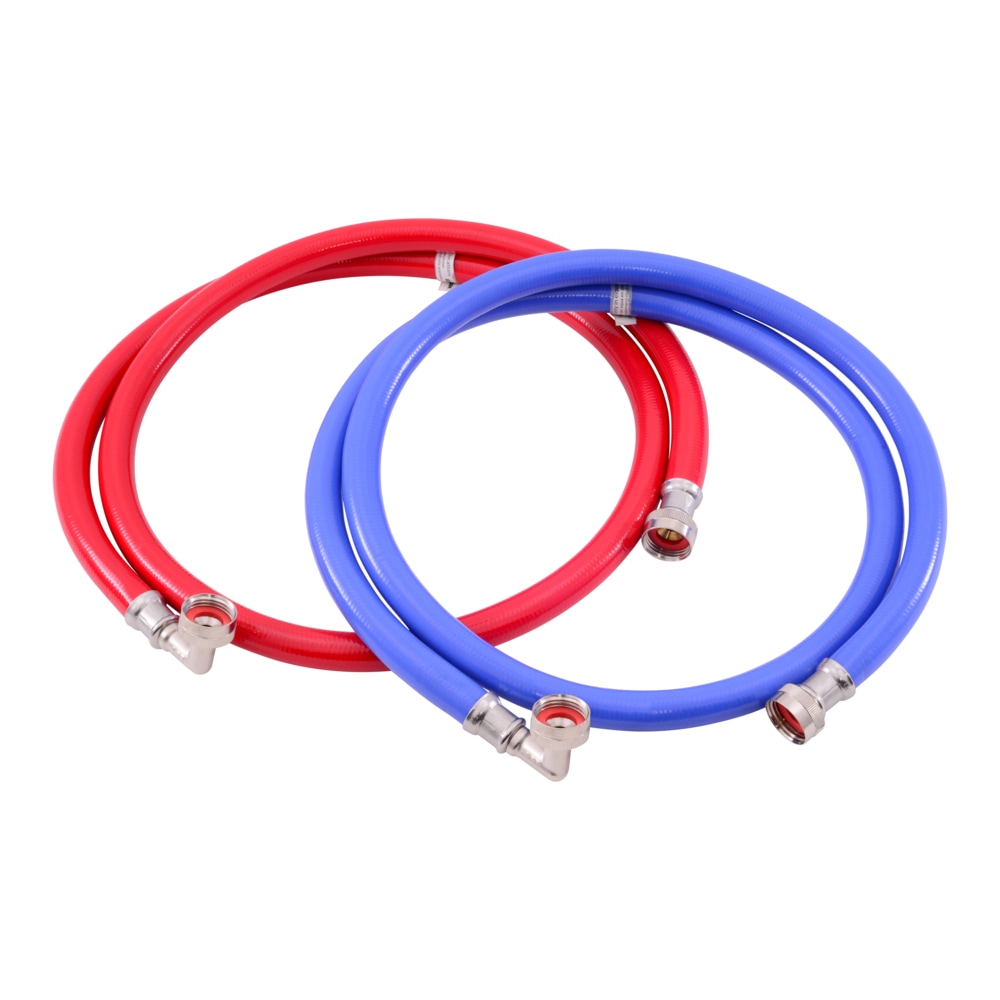 EASTMAN 98548 2 -Pack 6-ft 3/4 -in Hose thread Inlet x 3/4 -in Hose thread Outlet Braided stainless steel Washing machine connector