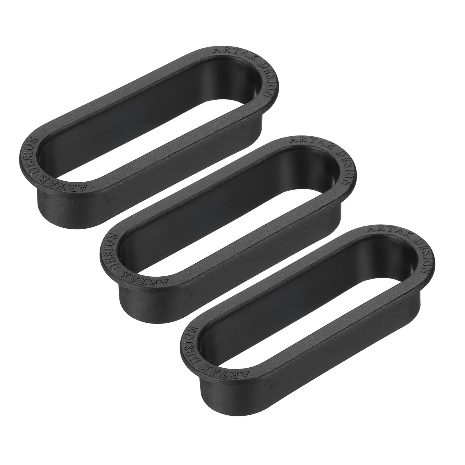 PATIKIL 4 Inch Oval Desk Grommet 3pcs Plastic Wire Hole Storage Cable Grommet Management for Office Home Black #S26030600UX4351