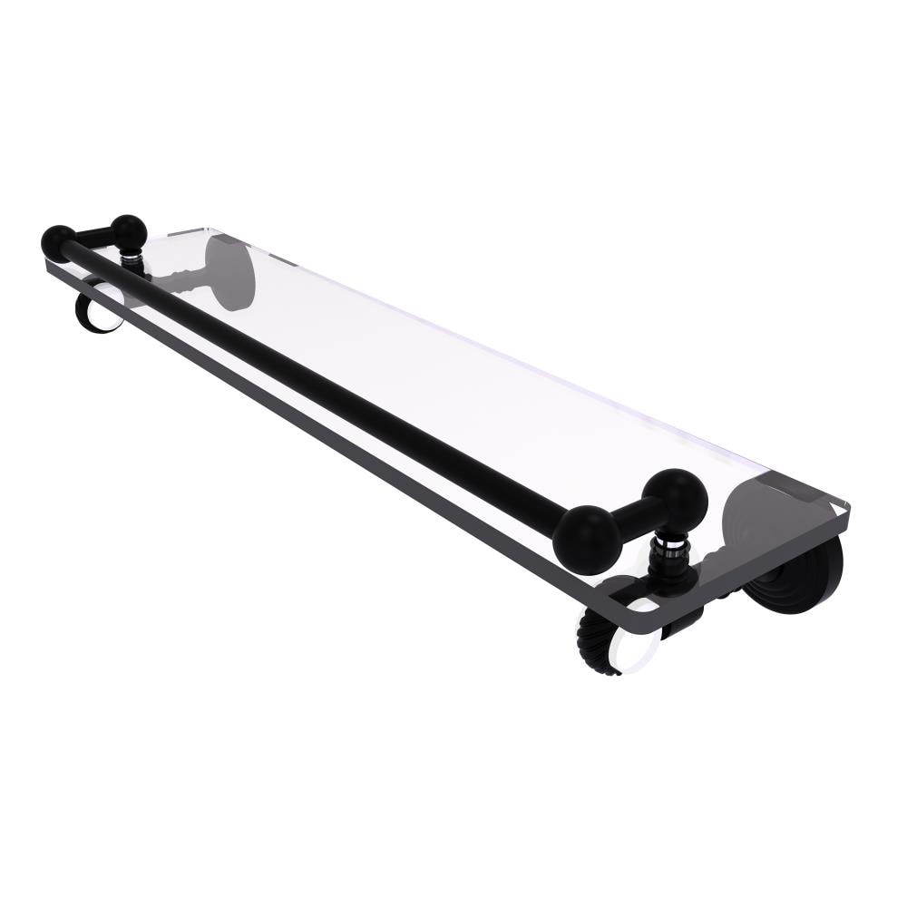 Allied Brass PG-1T-22-GAL-BKM Pacific Grove Matte Black Wall mount Bathroom Shelf ( 22-in x 3.5-in x 5-in )