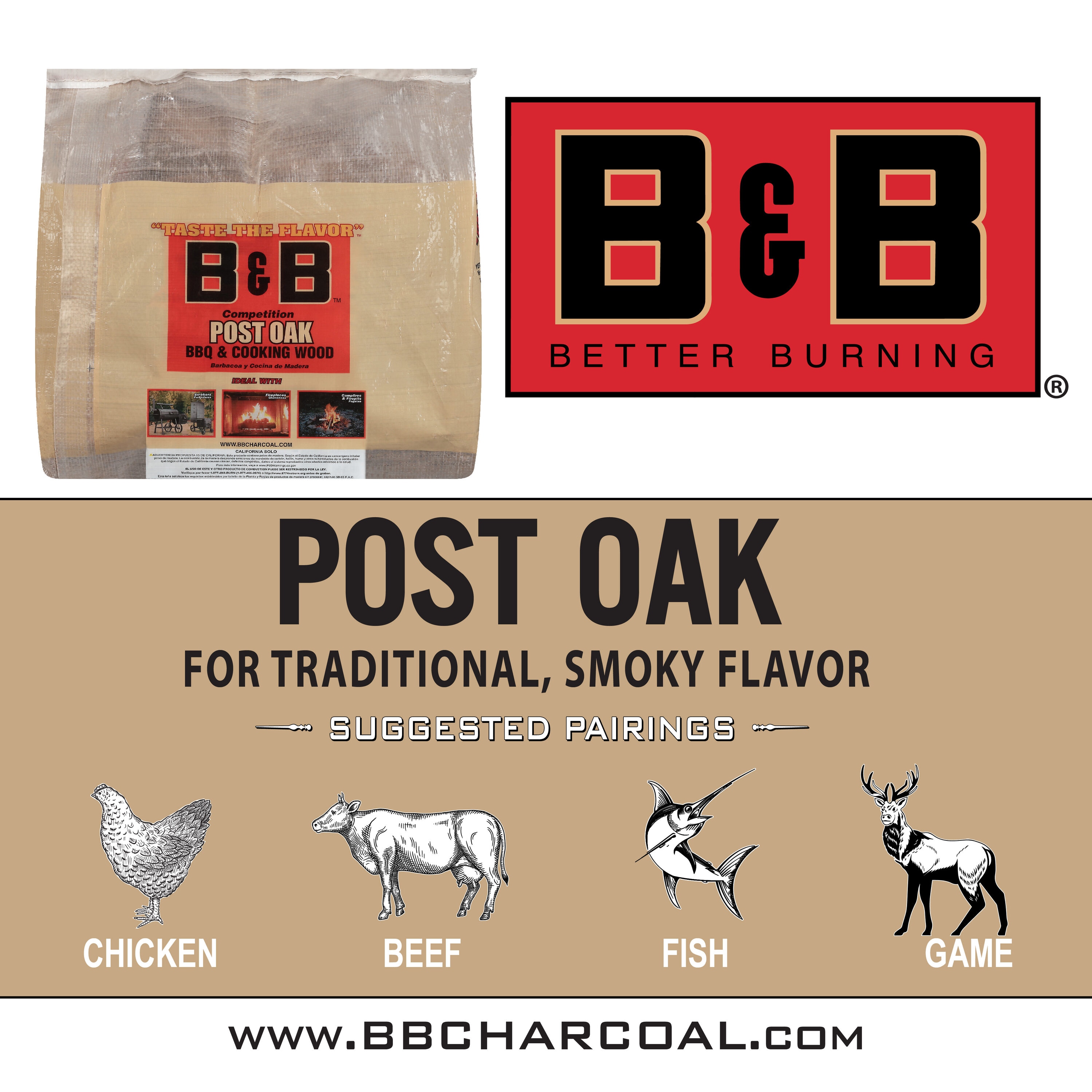 B&B Charcoal Oak Wood Mini Logs - 0.65 Cu-ft, Ideal For Smokers And ...