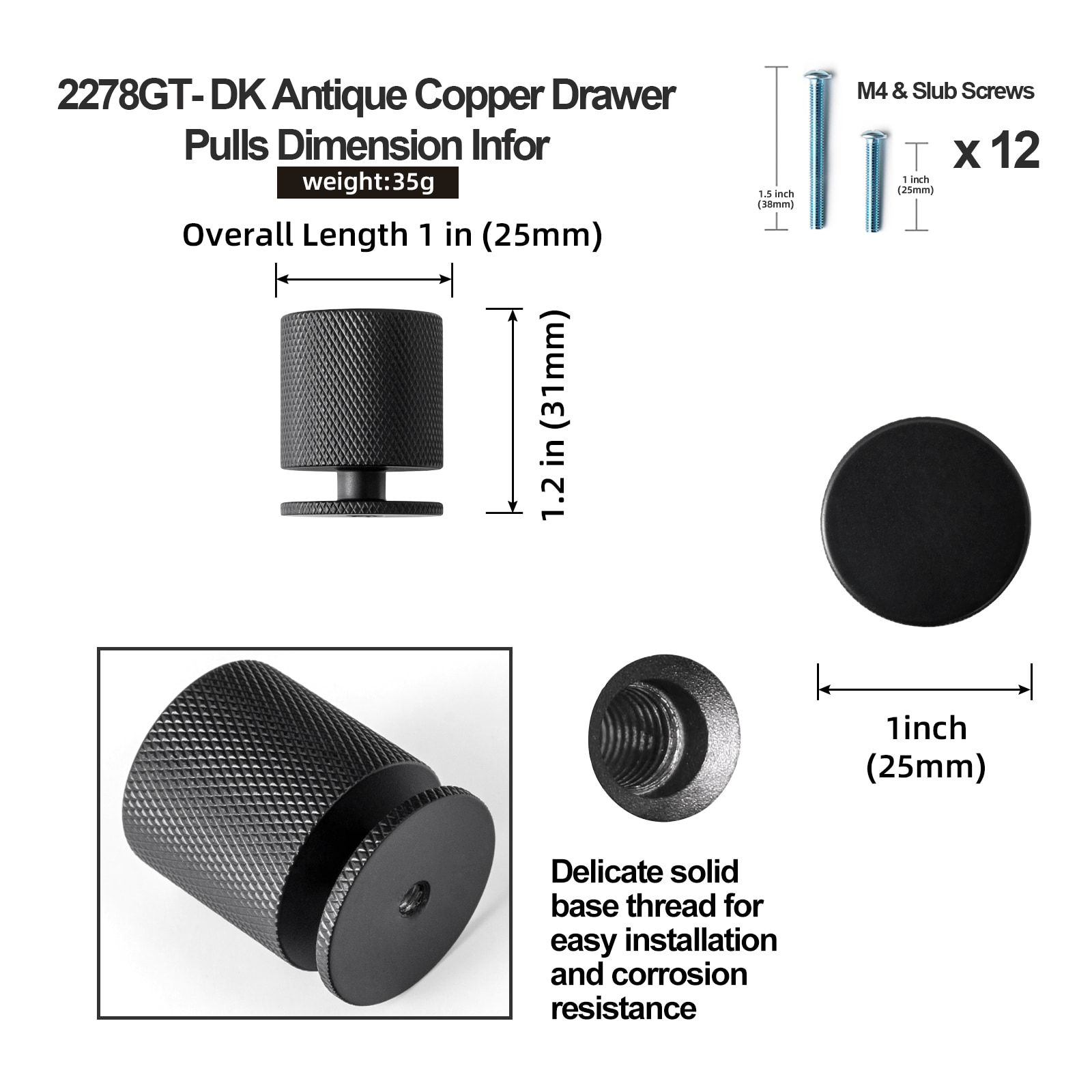 Miaokesen 2278B-DK Cabinet-Knobs - View #2