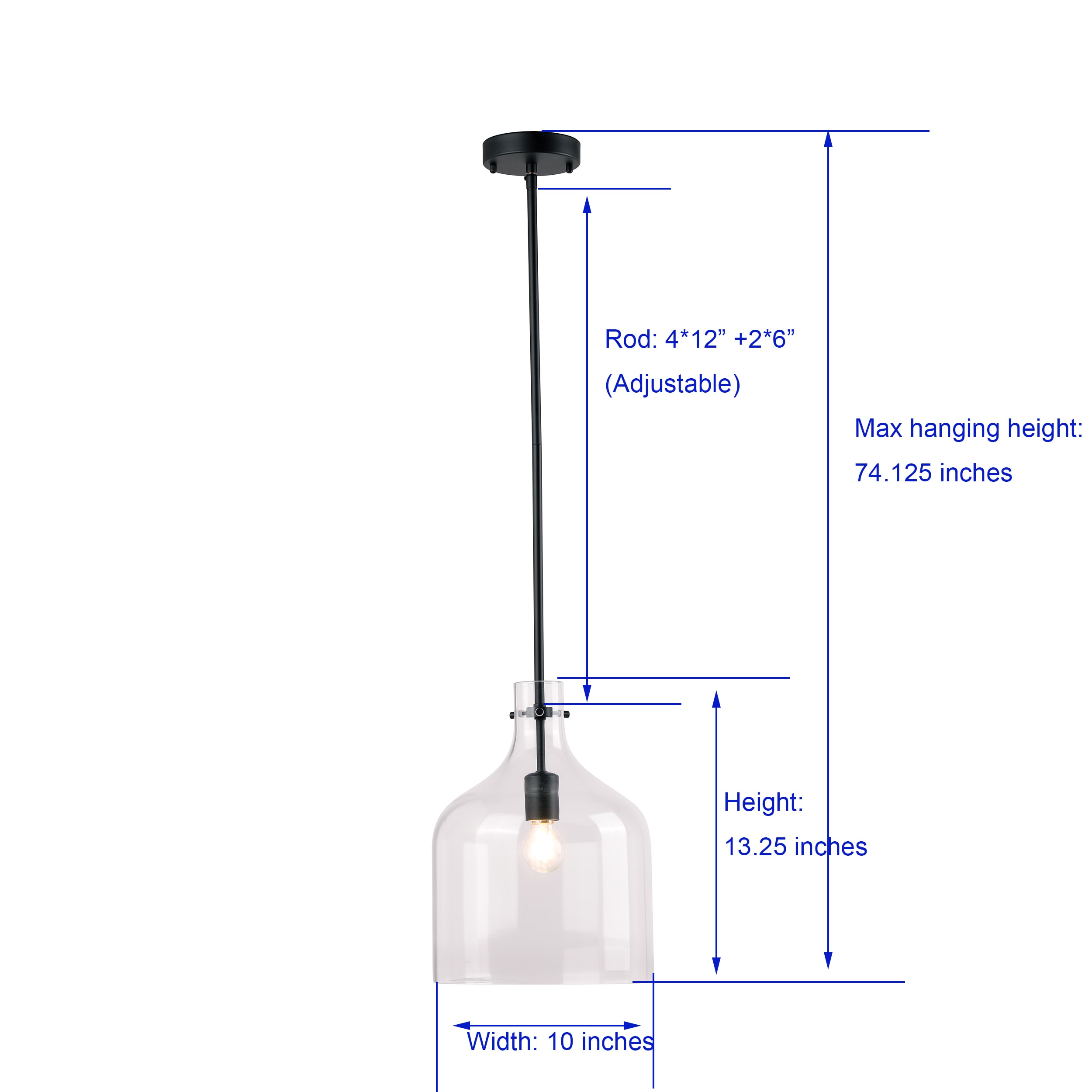 allen + roth LKU8901AX-01 BK Pendant-Lights - View #5