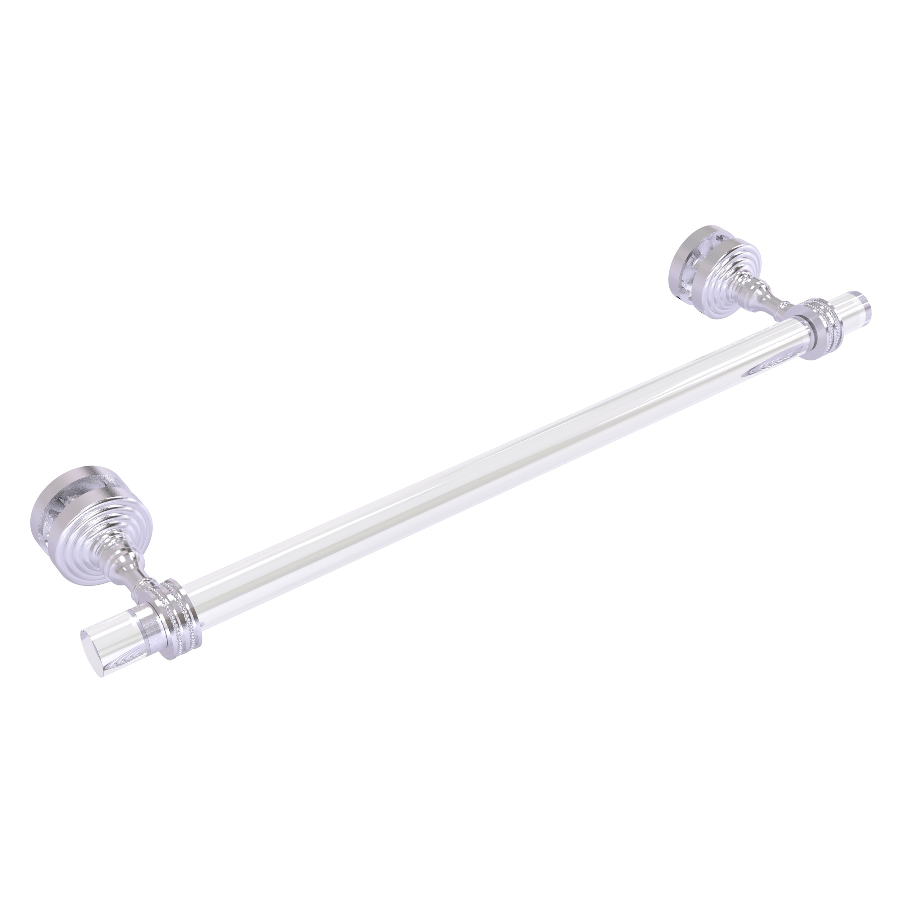 Allied Brass PG-41D-SM-18-SCH Pacific Grove 18-in Satin Chrome Wall mount Single Towel Bar