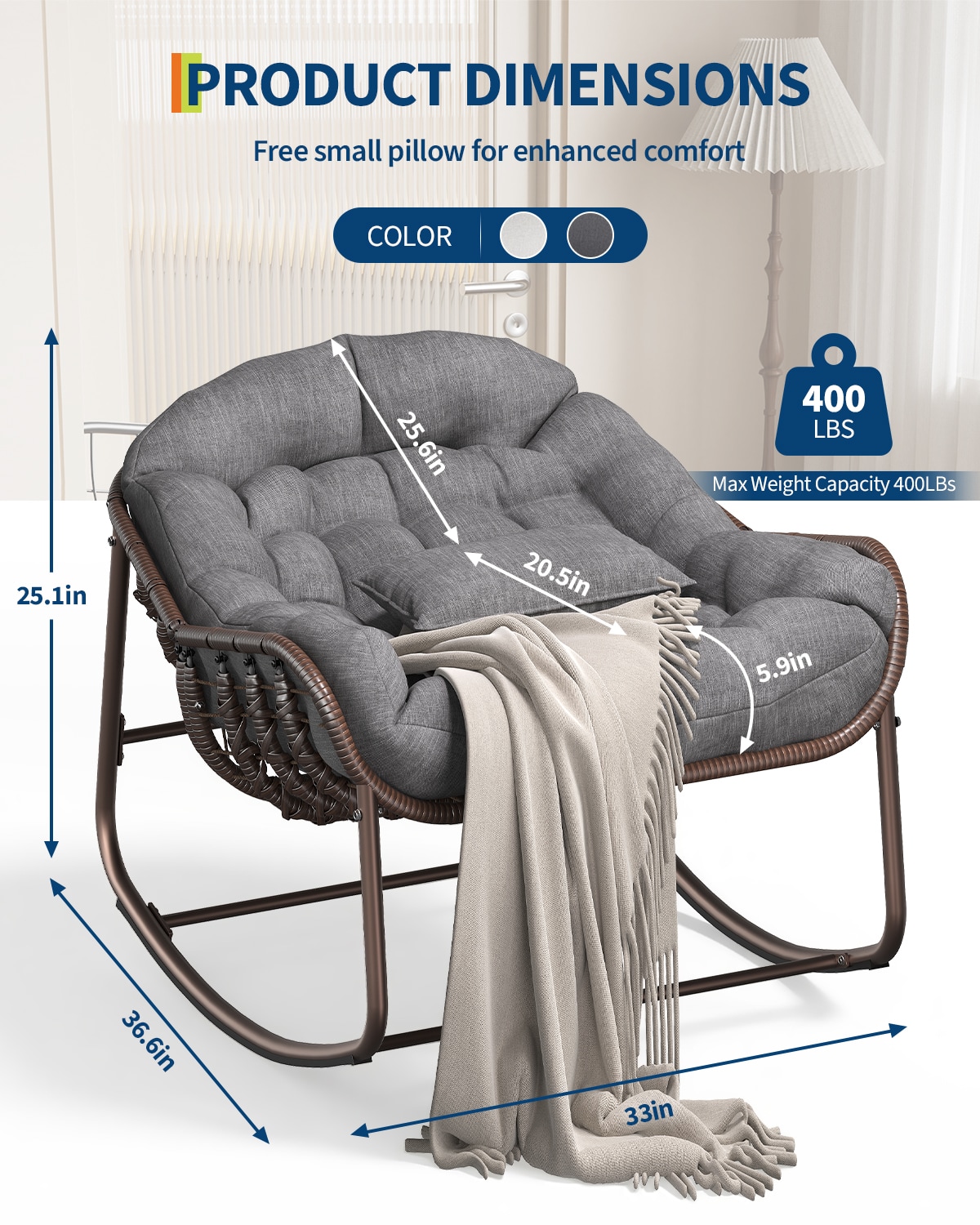 GarveeLife BM51TWQFQZRUTWMY8R3X Patio-Chairs - View #8