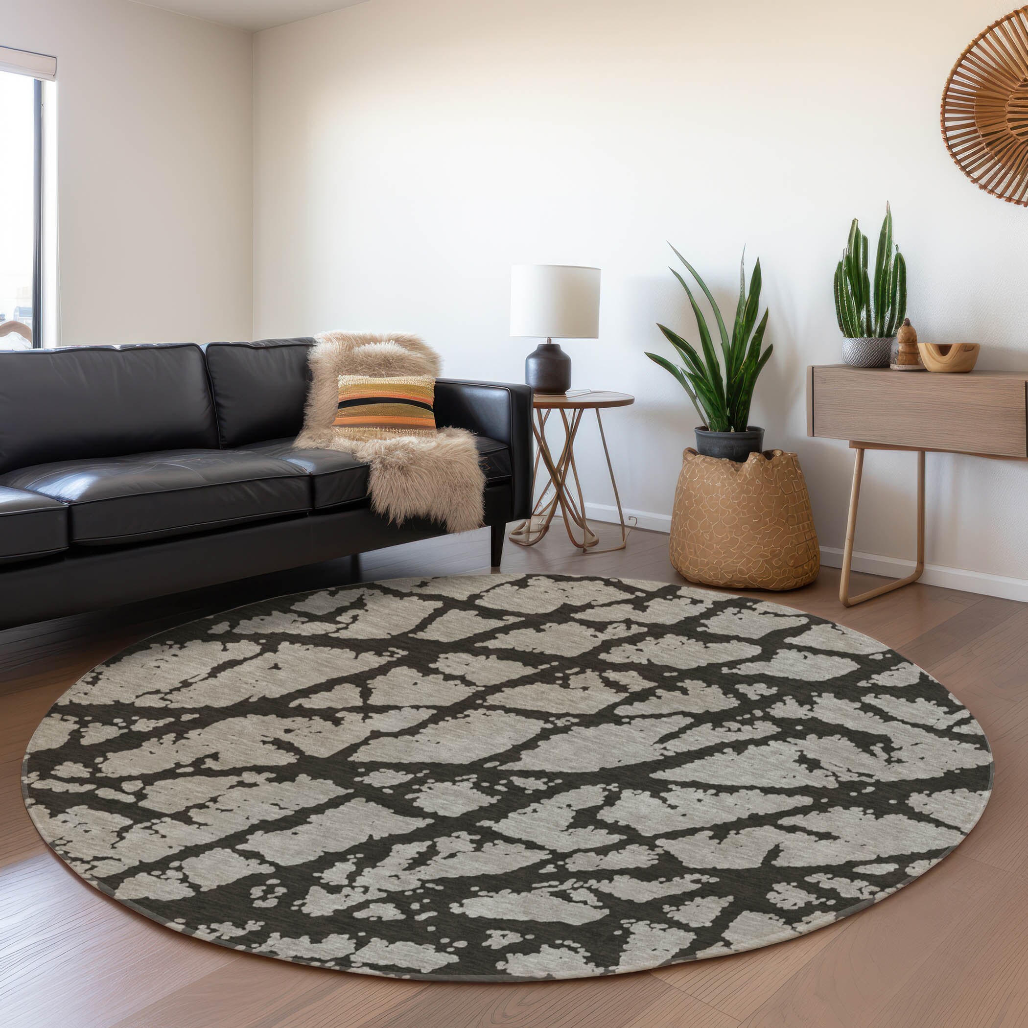 Addison Rugs AMF514SM8X10 Mayfield AMF514SM 8 x 10 (ft) Loomed Polyester Salmon Rectangular Indoor Abstract Machine washable Area rug