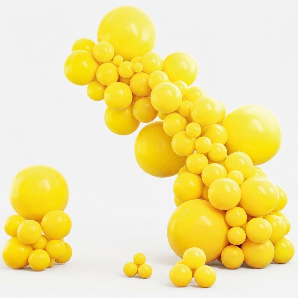 Phyfalip  Yellow Balloons Kit 140 pcs Assorted Sizes 18 12 10 5 Inch Matte Latex for Arch Garland Easter Baby Shower Sunflower Graduation