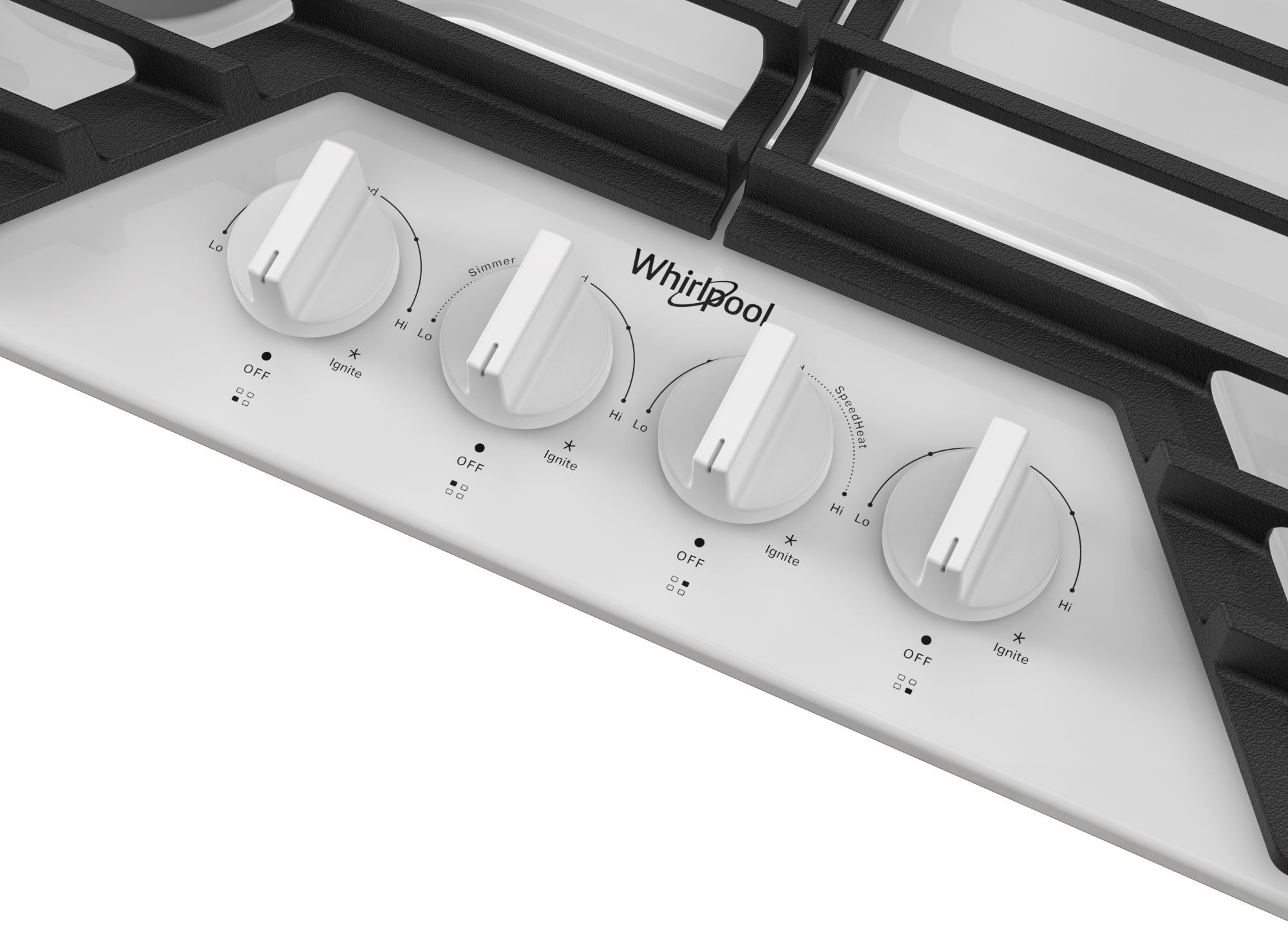 Whirlpool WCGK3030PW Gas-Cktp - View #3