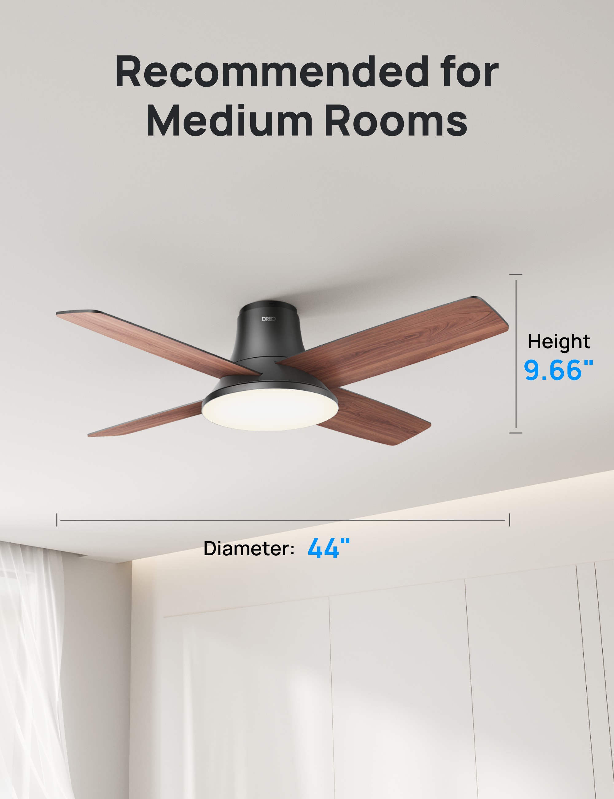 DREO DR-HCF003 BLACK Ceiling-Fans - View #3