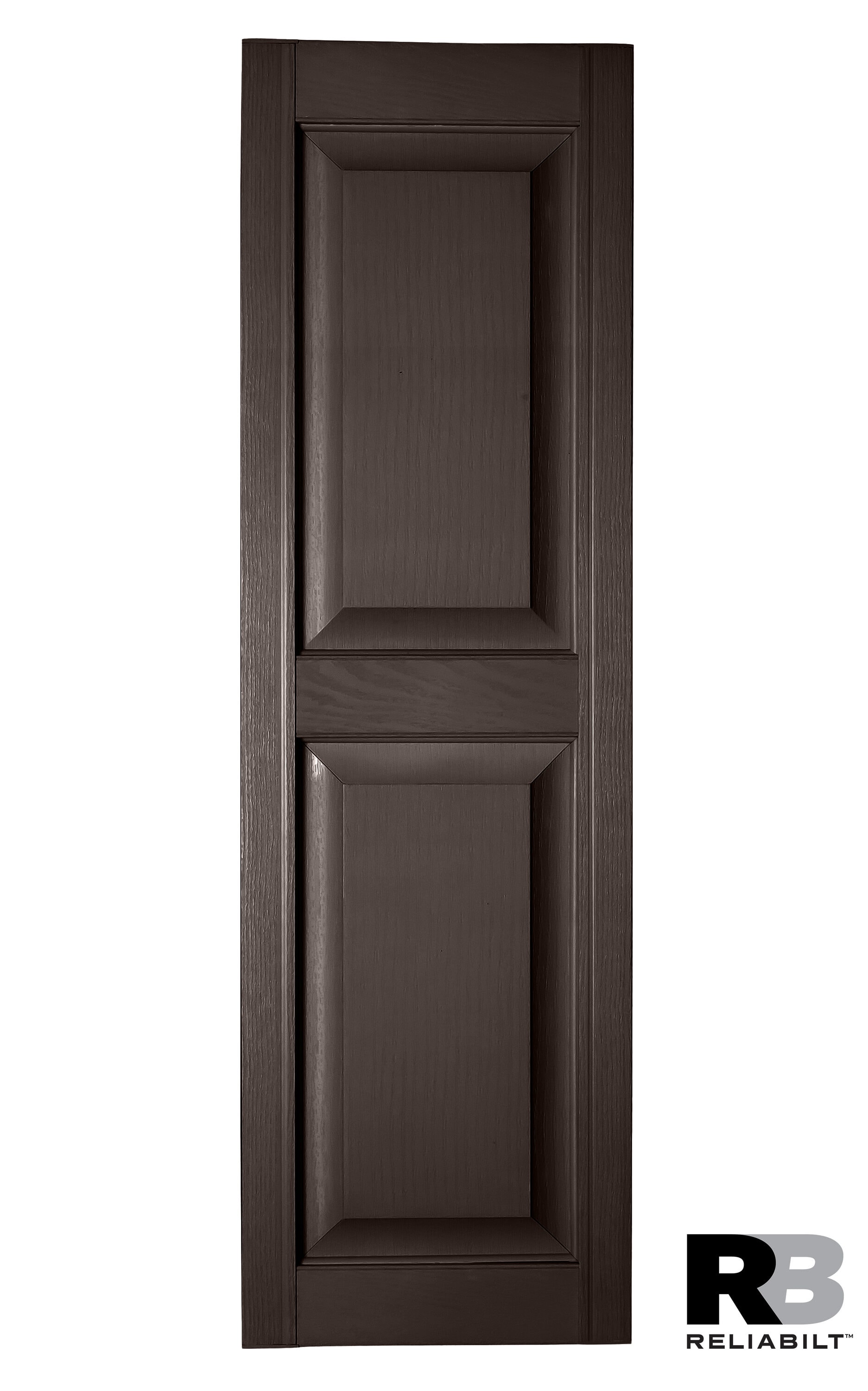 RELIABILT RP1464025 14.5-in W x 64-in H Sienna Brown Raised panel Polypropylene Exterior Shutters ( 2 -Pack )