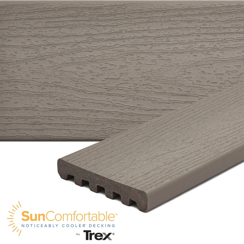 Trex TP010608E2S01 Enhance Basics 1-in x 6-in x 8-ft Tide Pool Square Composite Deck board