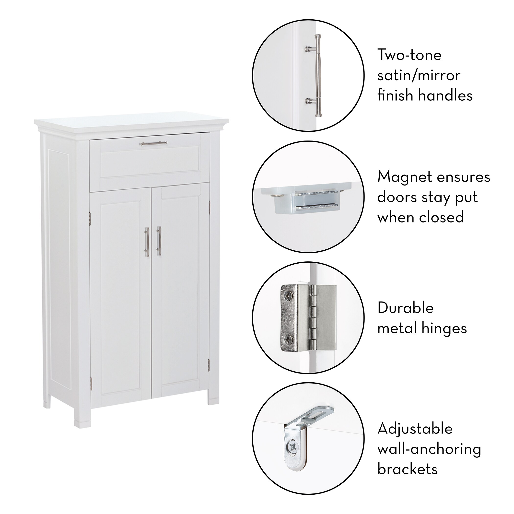 Somerset 15.75 W x 30.25 H Cabinet Andover Mills Finish: White